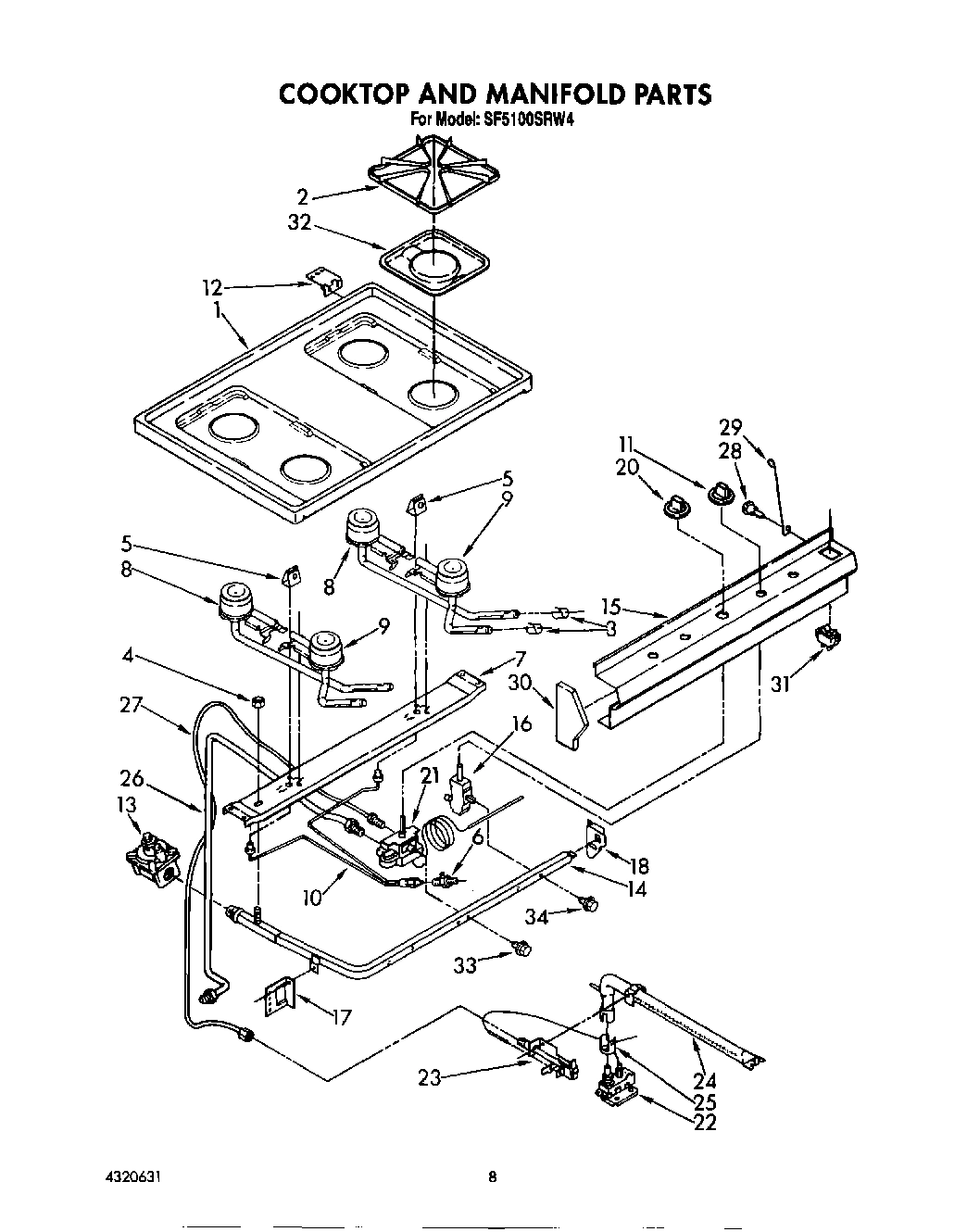 07 - COOKTOP AND MANIFOLD , LIT/OPTIONAL