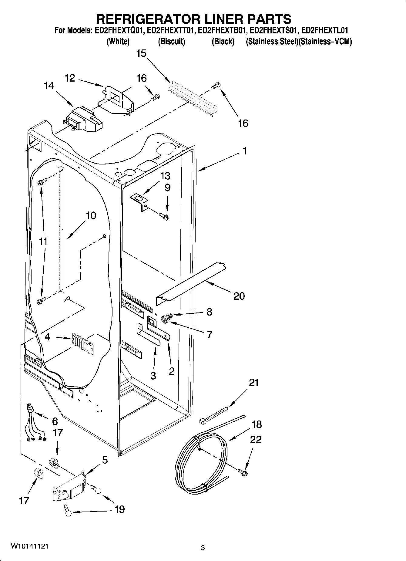 02 - REFRIGERATOR LINER PARTS