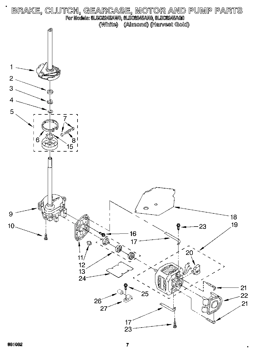 05 - BRAKE, CLUTCH, GEARCASE, MOTOR & PUMP