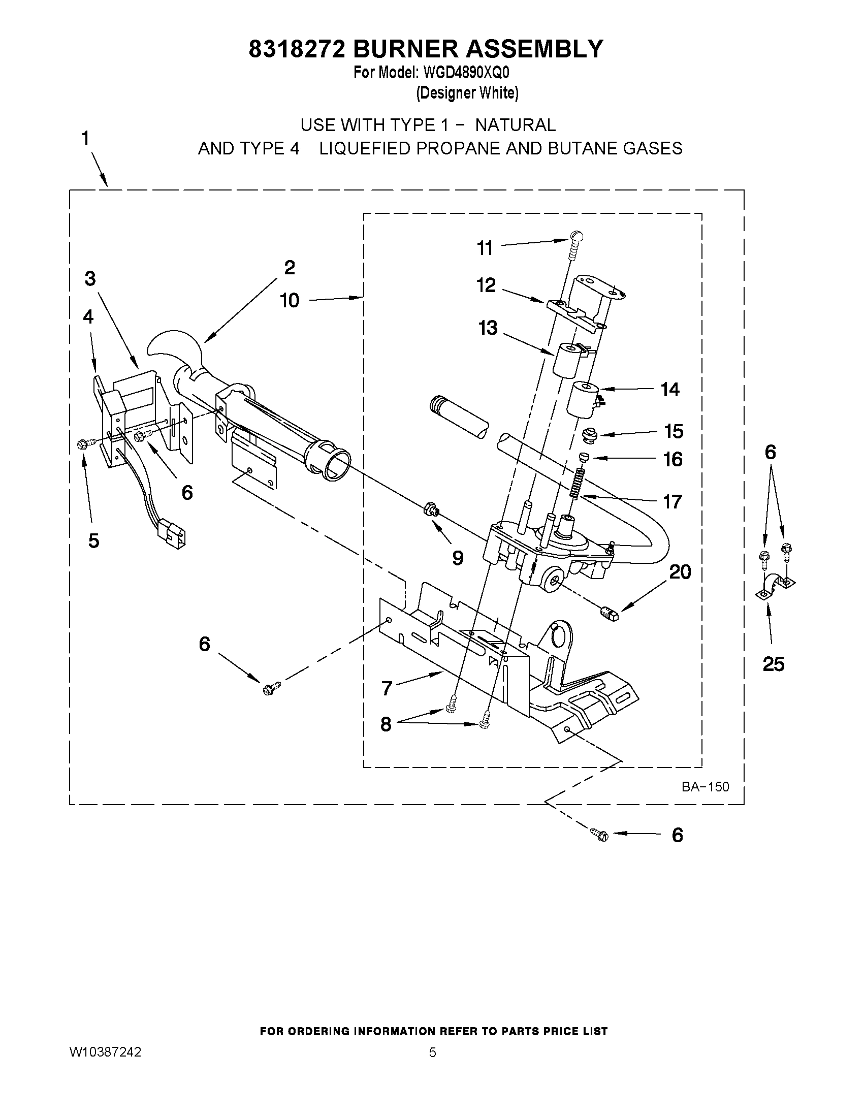 03 - 8318272 BURNER ASSEMBLY