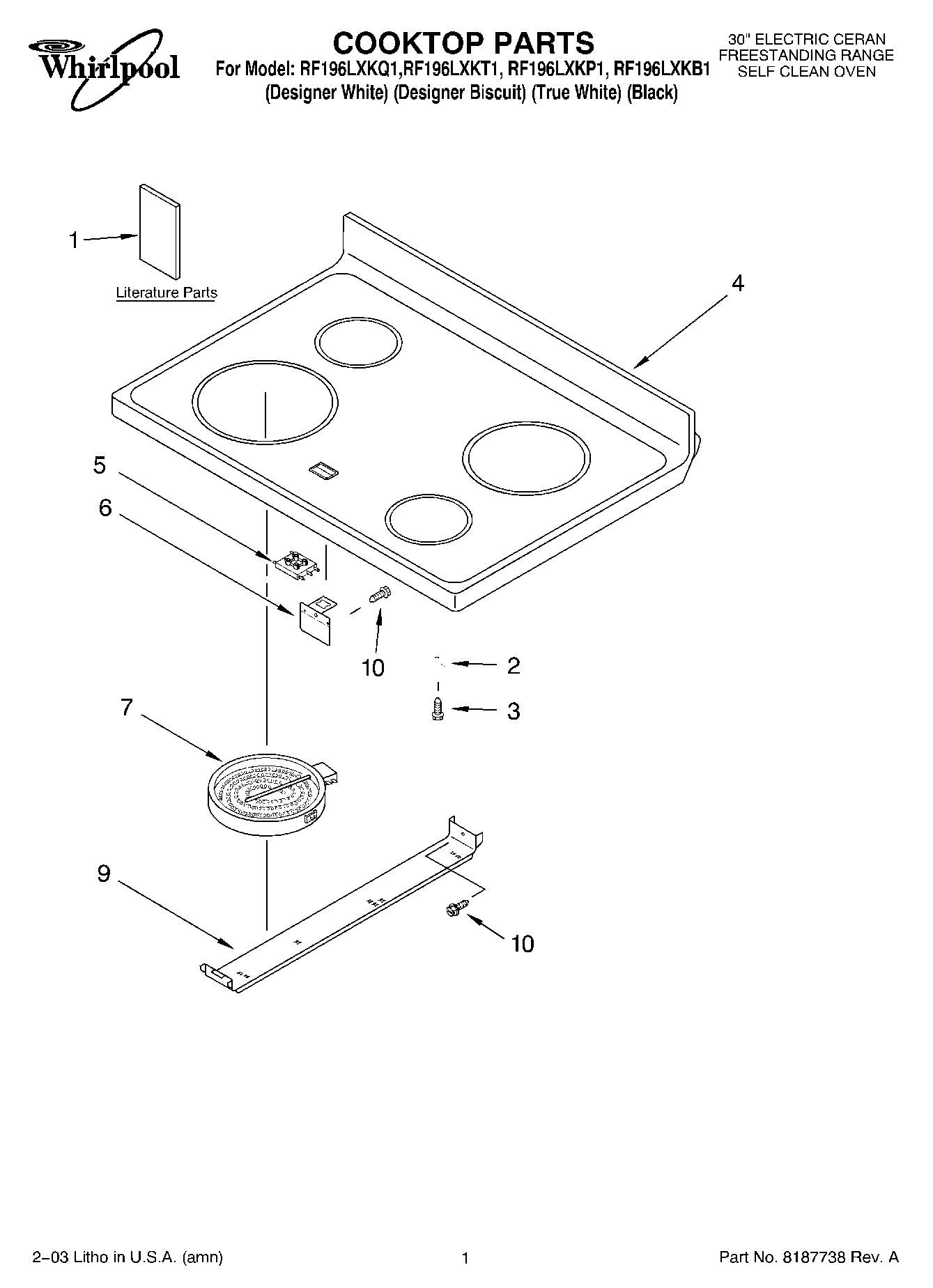 01 - COOKTOP PARTS