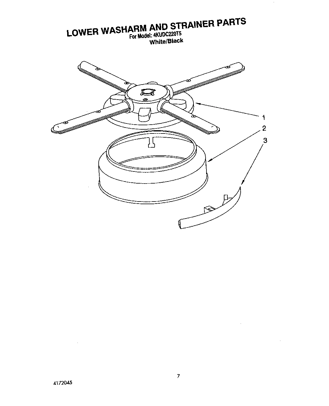 05 - LOWER WASHARM AND STRAINER
