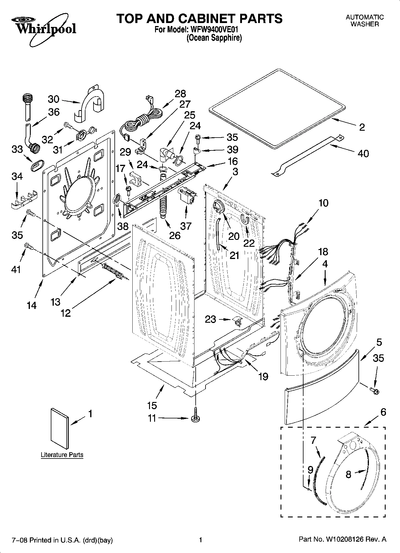 01 - TOP AND CABINET PARTS