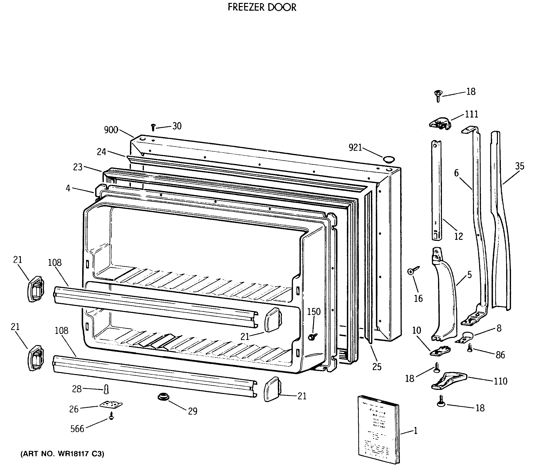 FREEZER DOOR
