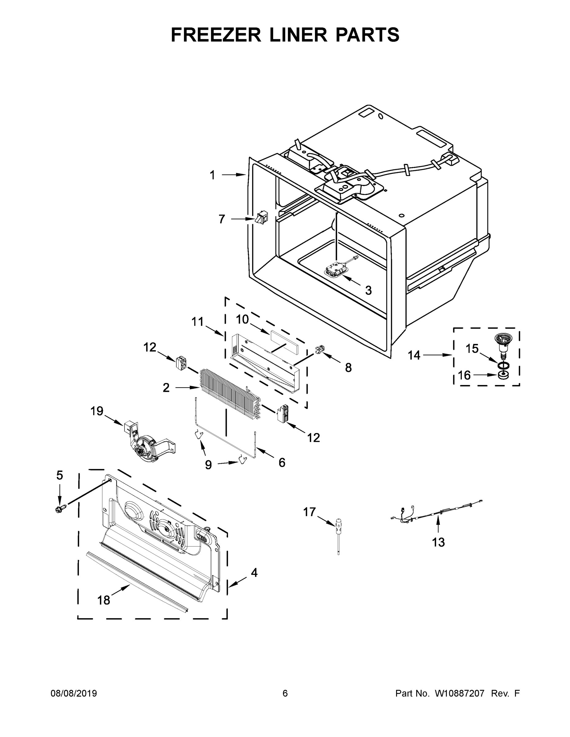 04 - FREEZER LINER PARTS