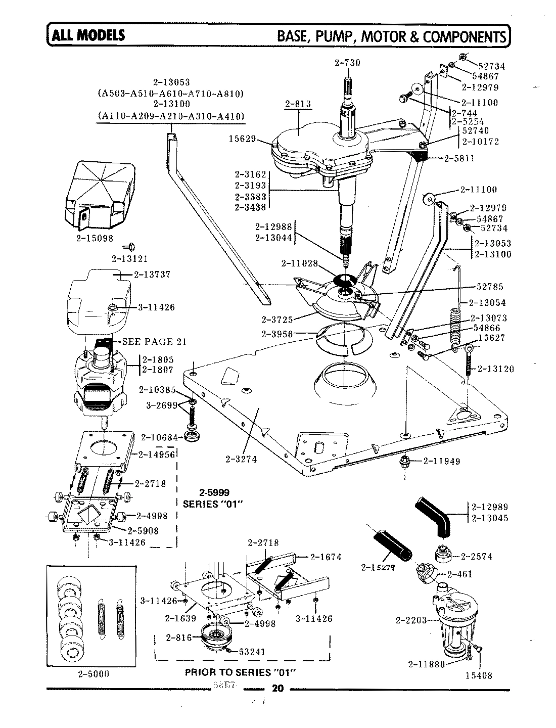 02 - BASE, PUMP, MOTOR & COMPONENTS