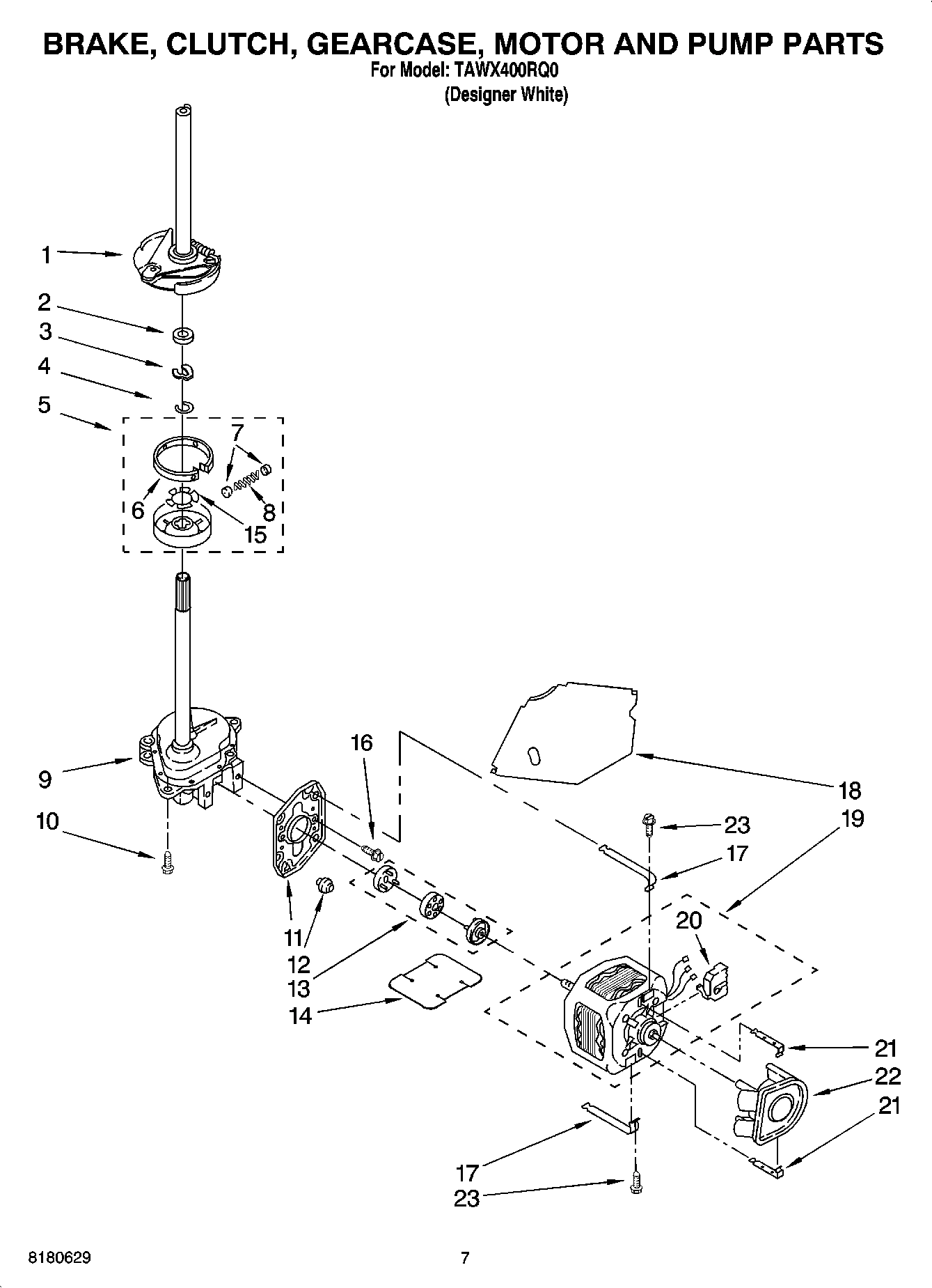 04 - BRAKE, CLUTCH, GEARCASE, MOTOR AND PUMP PARTS