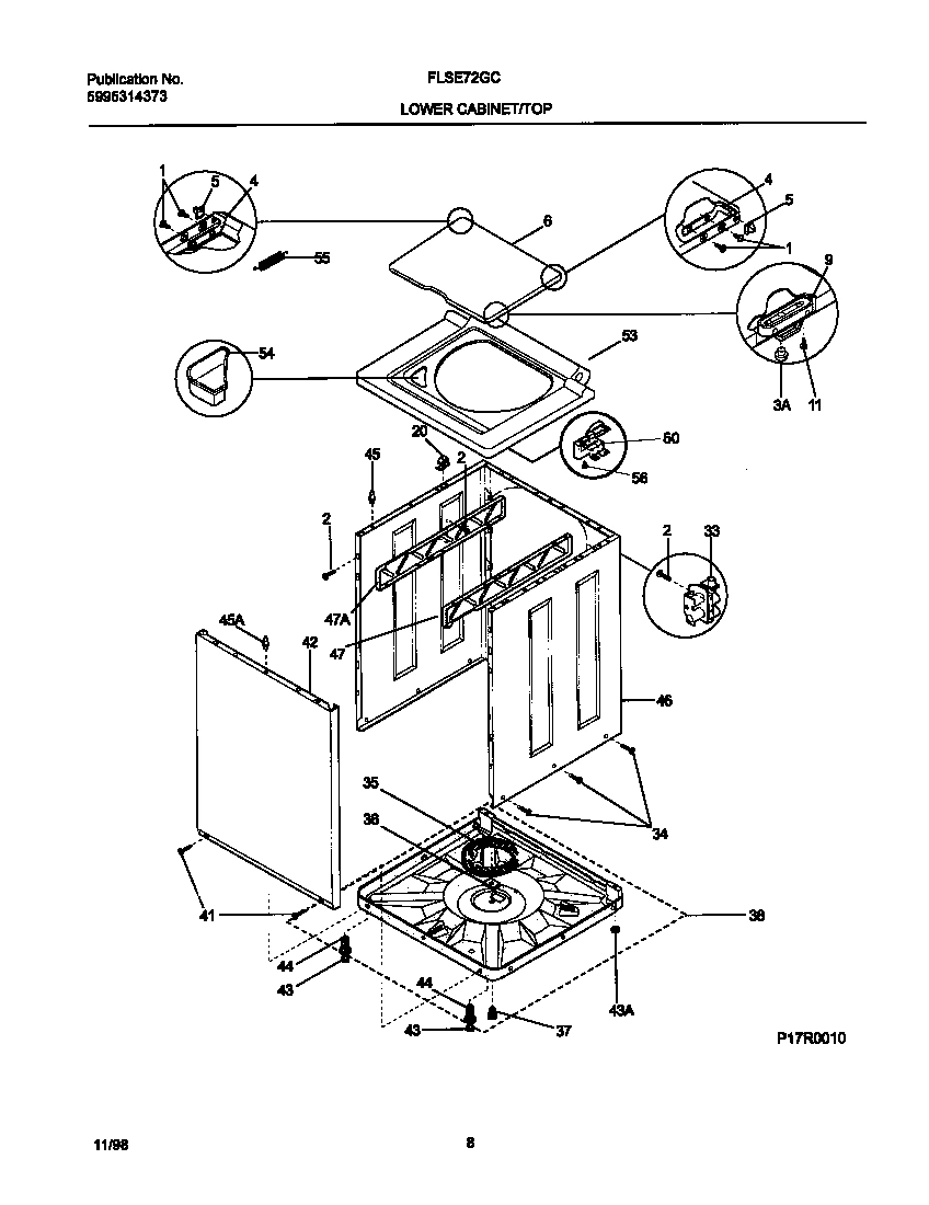 05 - P17R0010 WSHR CAB,TOP