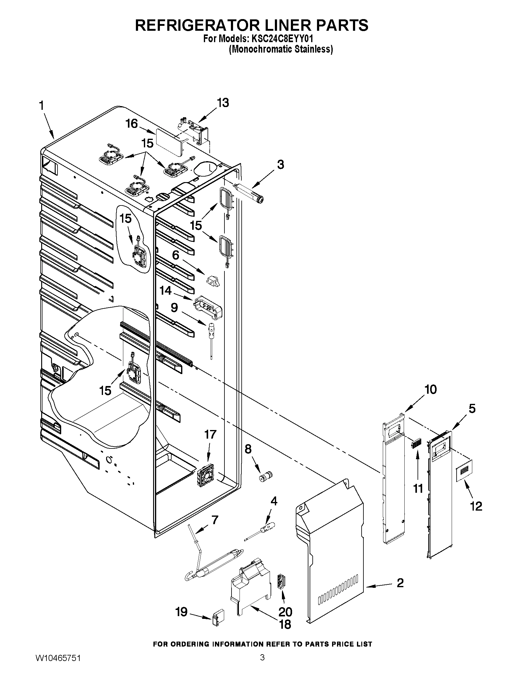 02 - REFRIGERATOR LINER PARTS