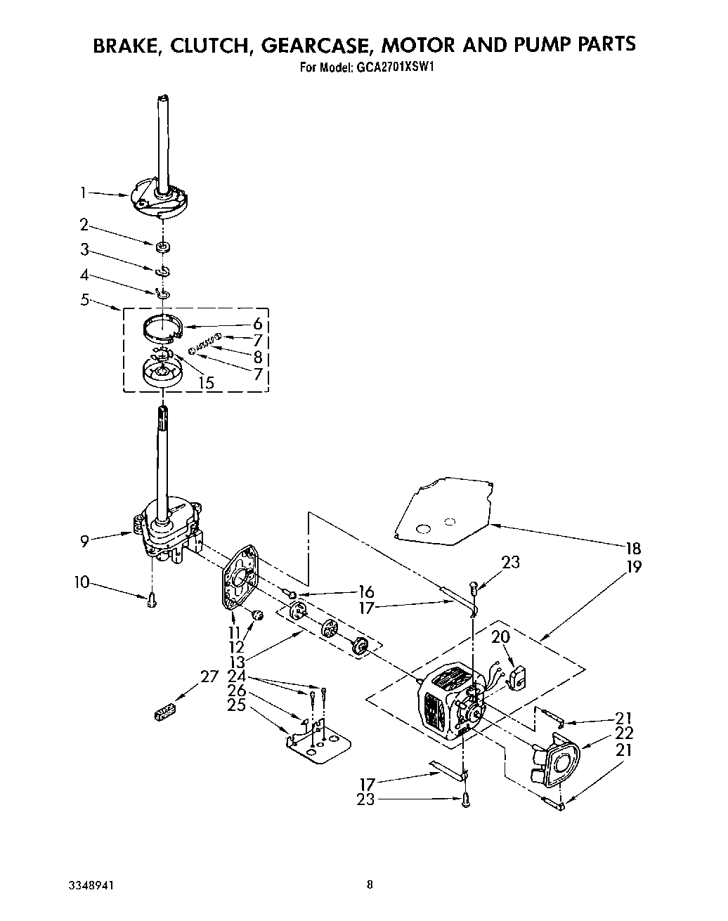06 - BRAKE, CLUTCH, GEARCASE, MOTOR AND PUMP