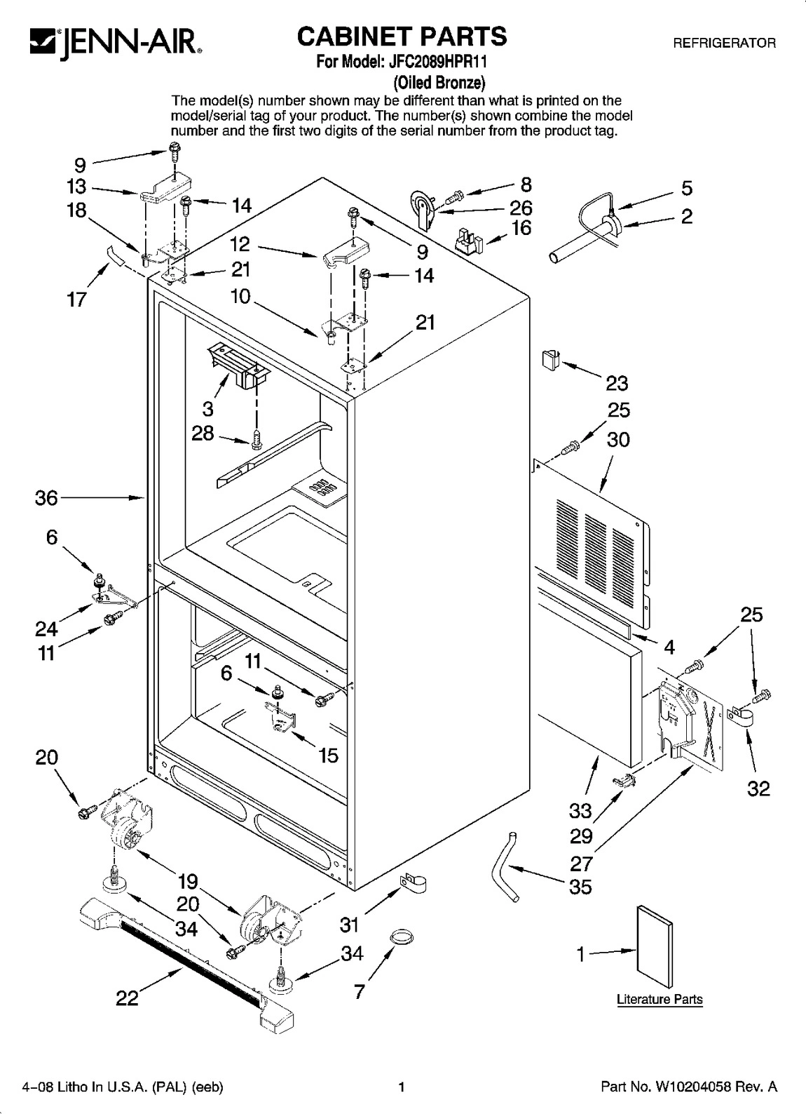 01 - CABINET PARTS