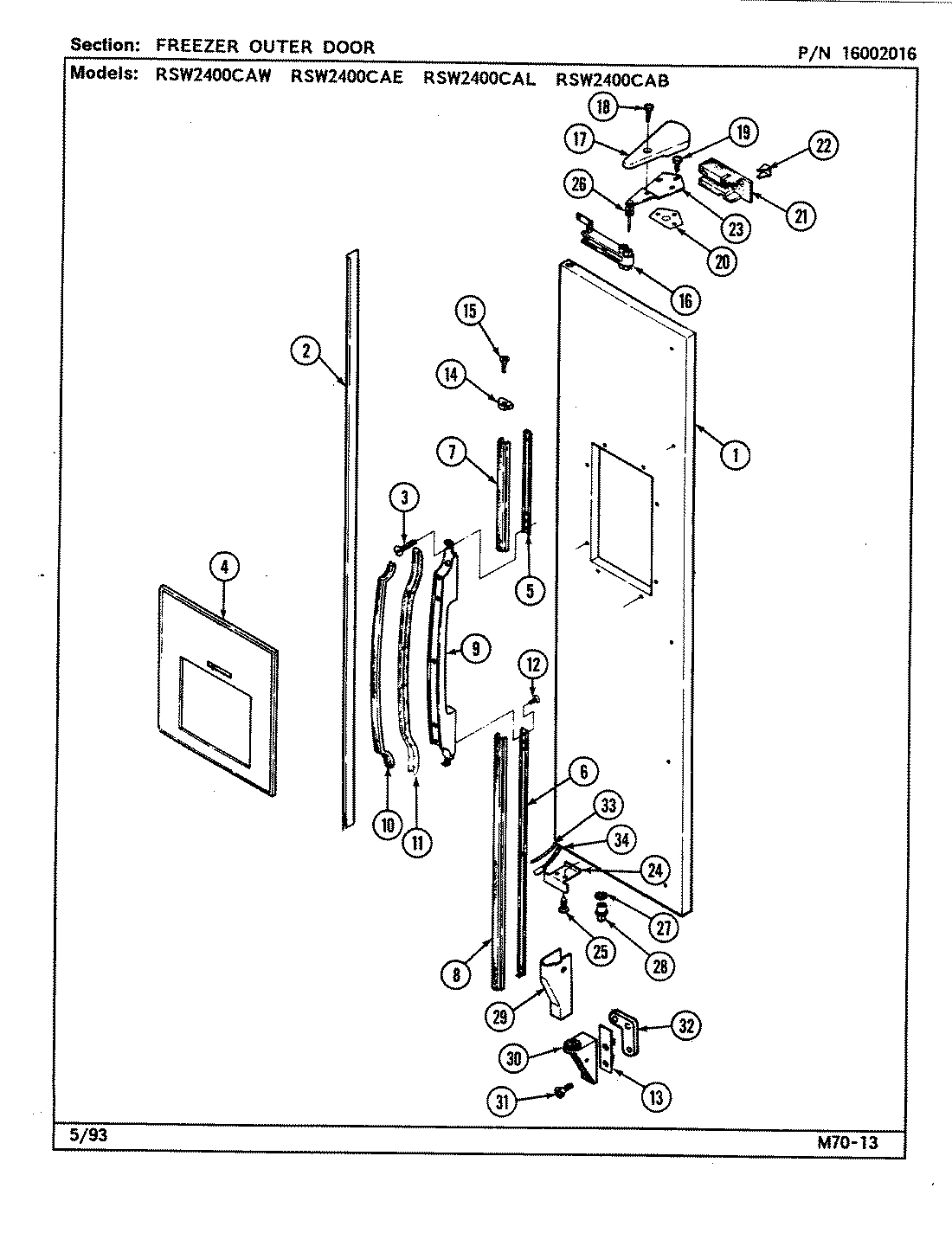 03 - FREEZER OUTER DOOR