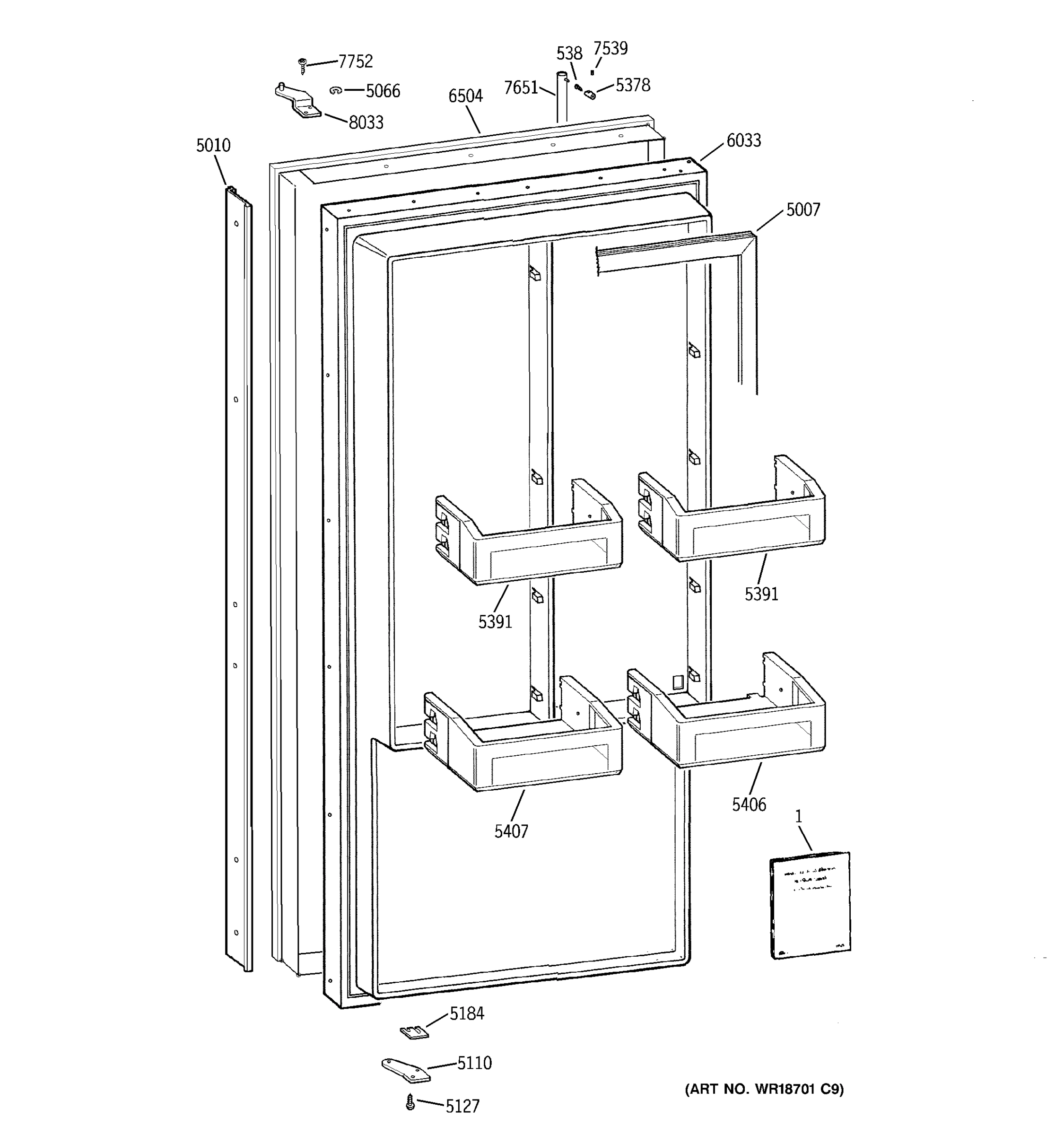 FREEZER DOOR
