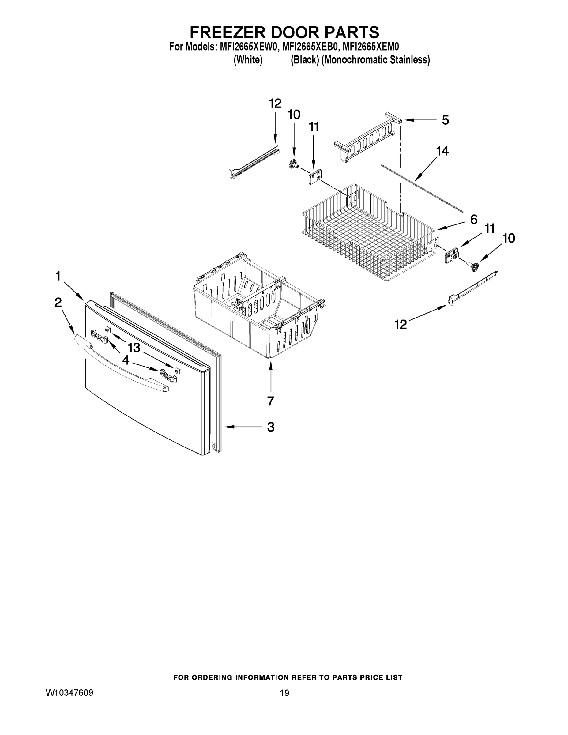 10 - FREEZER DOOR PARTS