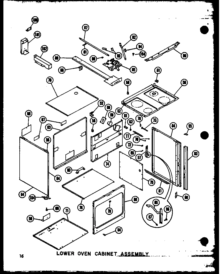 06 - LOWER OVEN CABINET ASSY