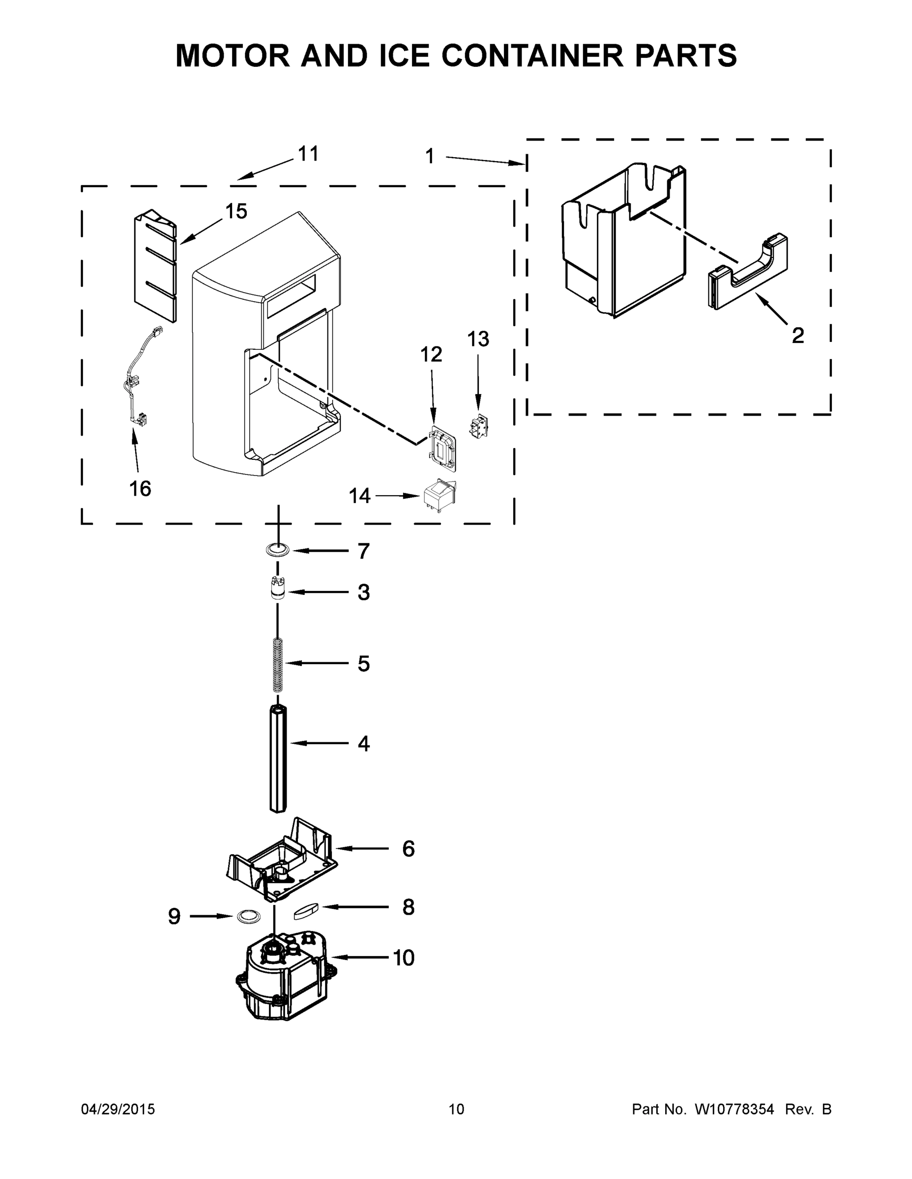 06 - MOTOR AND ICE CONTAINER PARTS