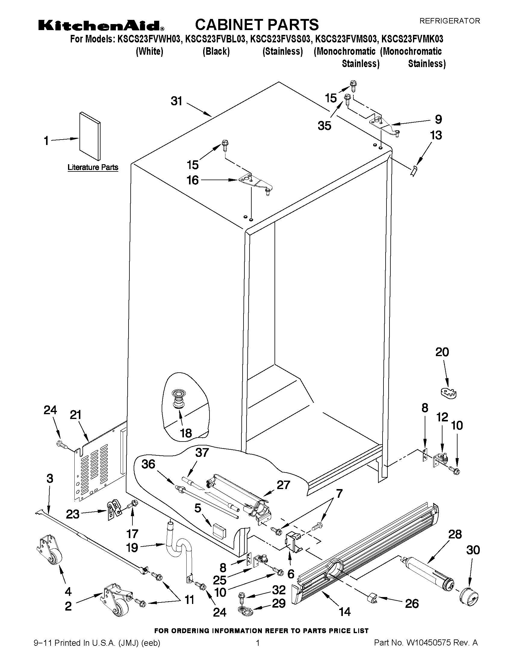 01 - CABINET PARTS