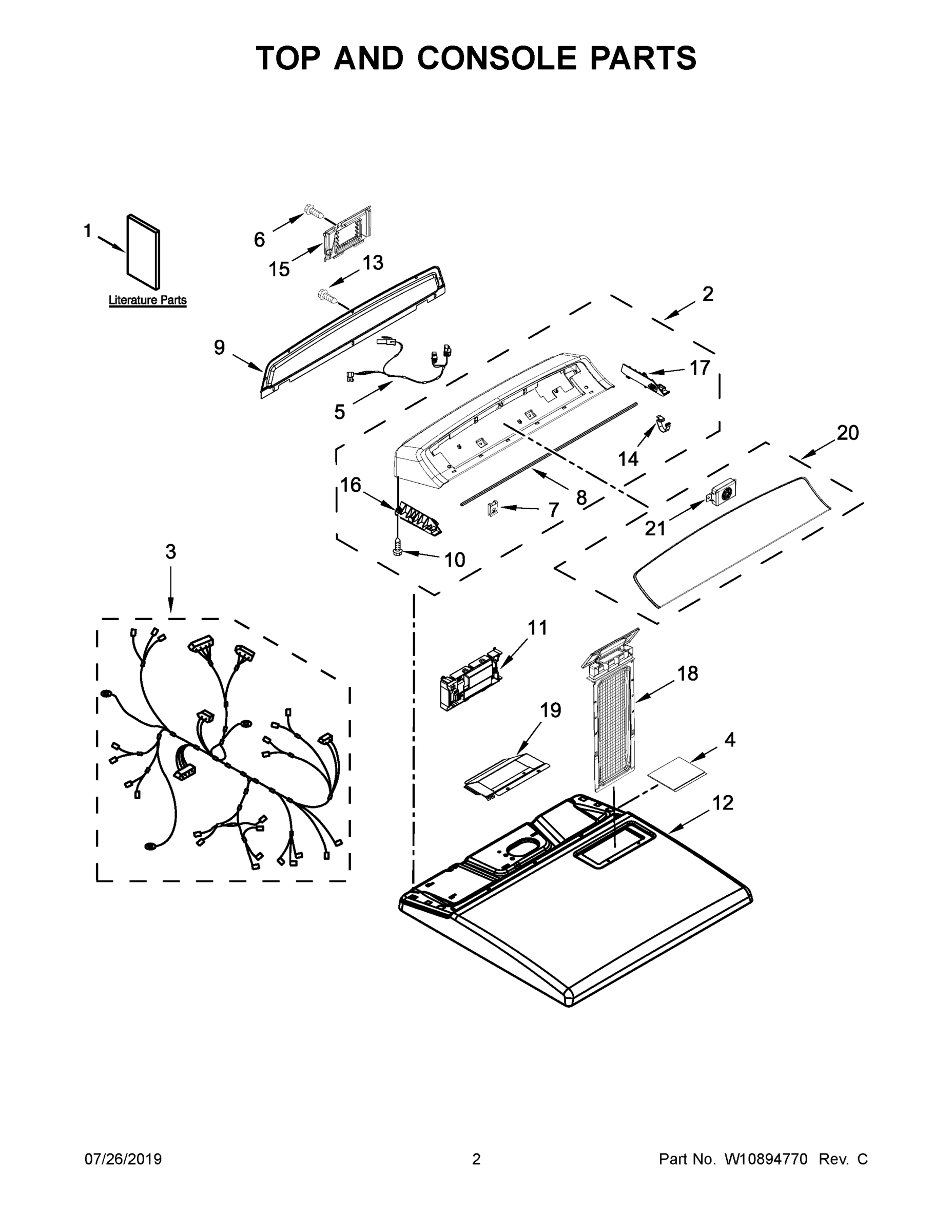 02 - TOP AND CONSOLE PARTS