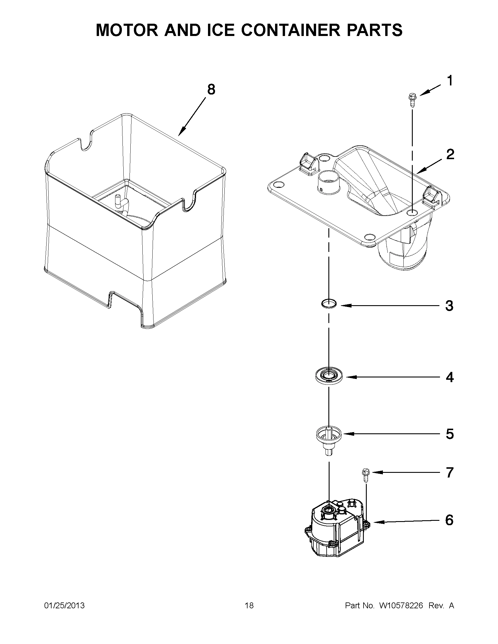 09 - MOTOR AND ICE CONTAINER PARTS