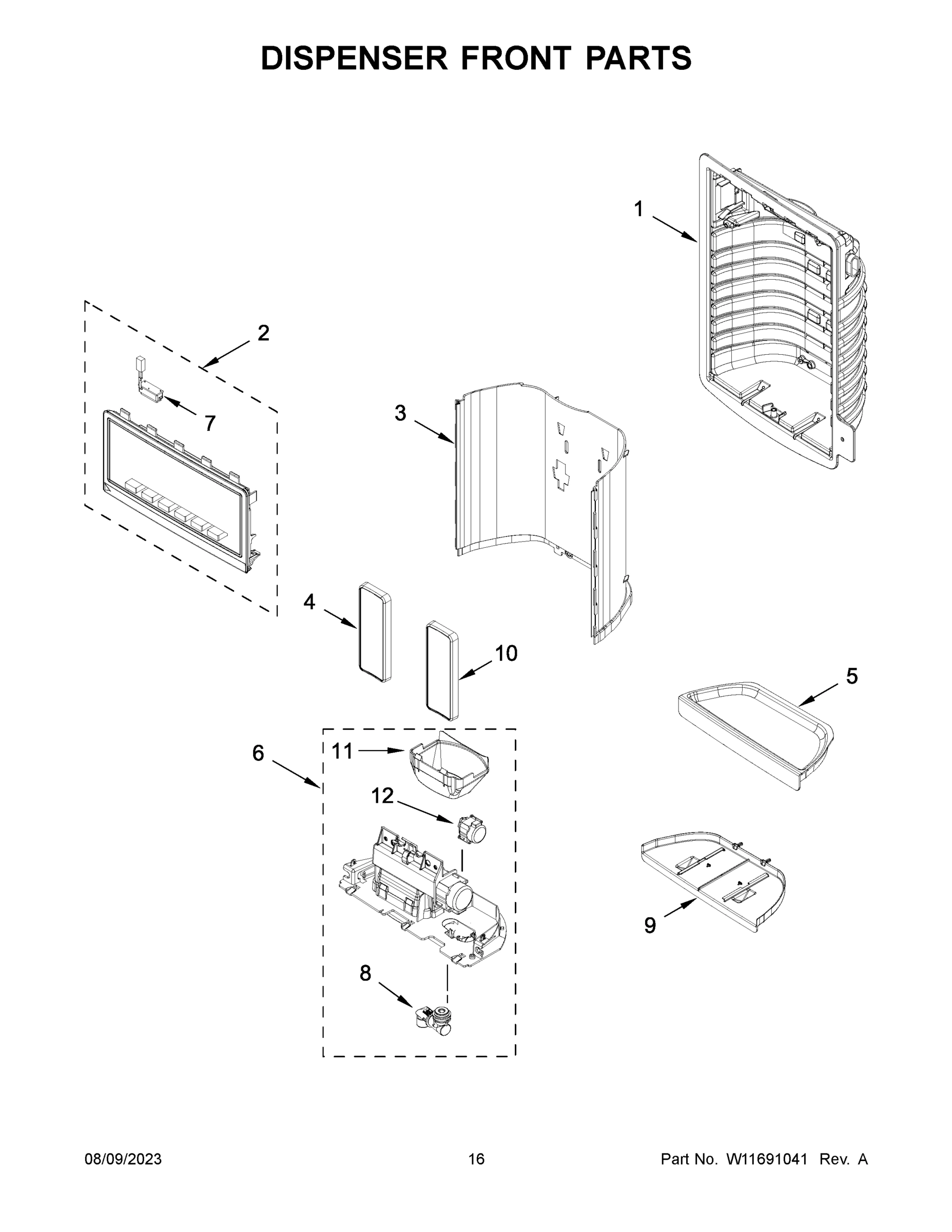 09 - DISPENSER FRONT PARTS