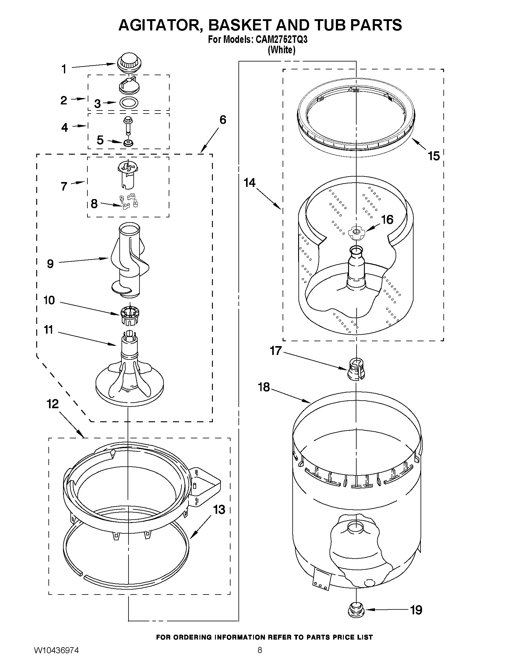 05 - AGITATOR, BASKET AND TUB PARTS