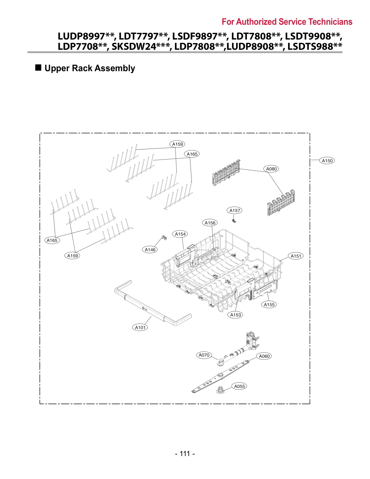 UPPER RACK ASSEMBLY