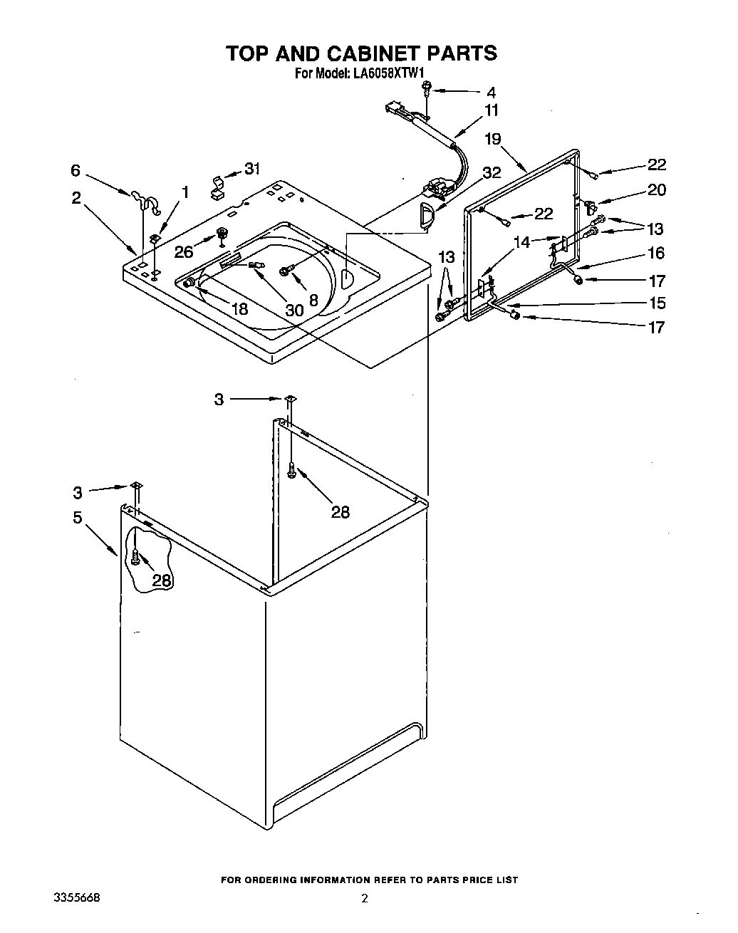 02 - TOP AND CABINET, LIT/OPTIONAL