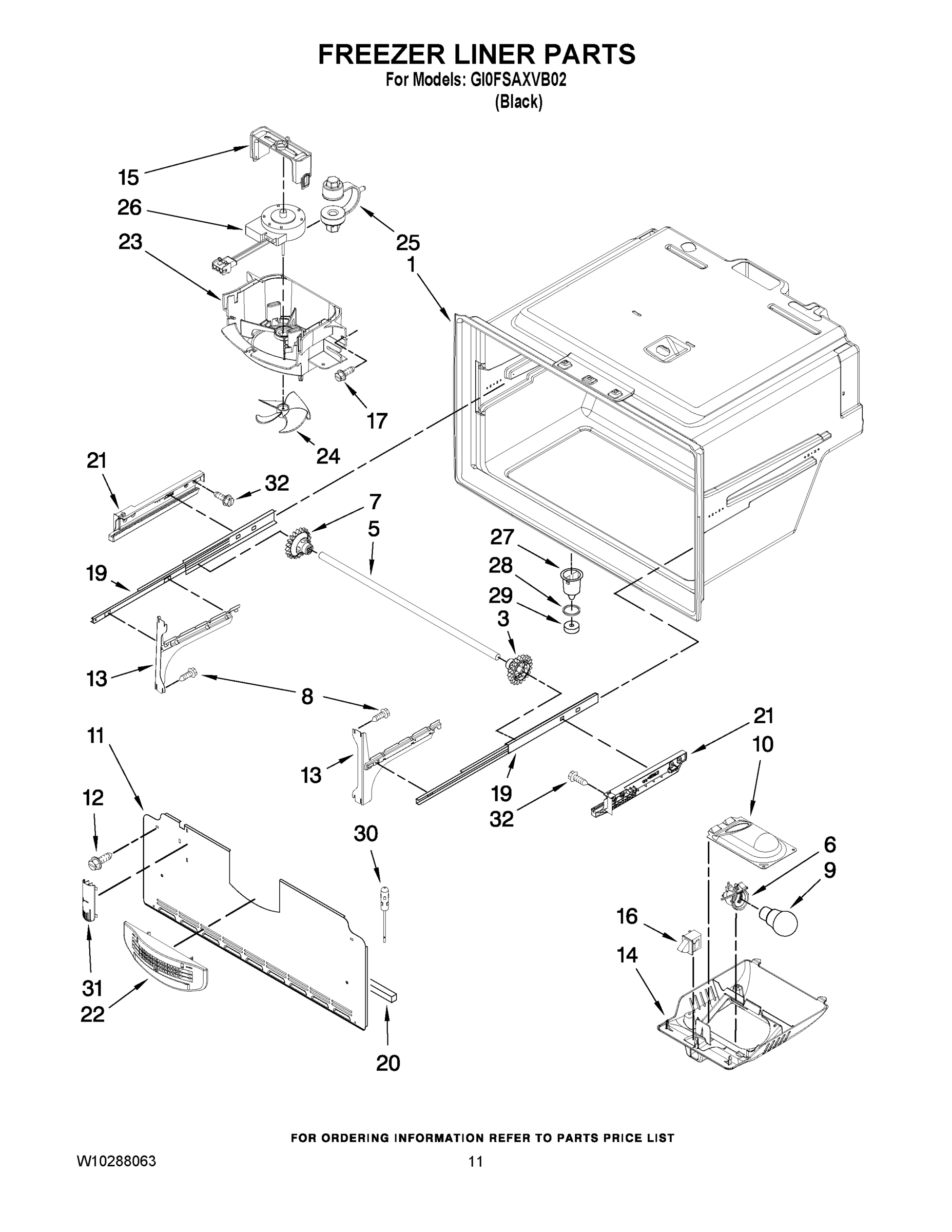 06 - FREEZER LINER PARTS