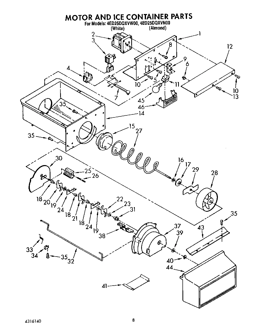 06 - MOTOR AND ICE CONTAINER