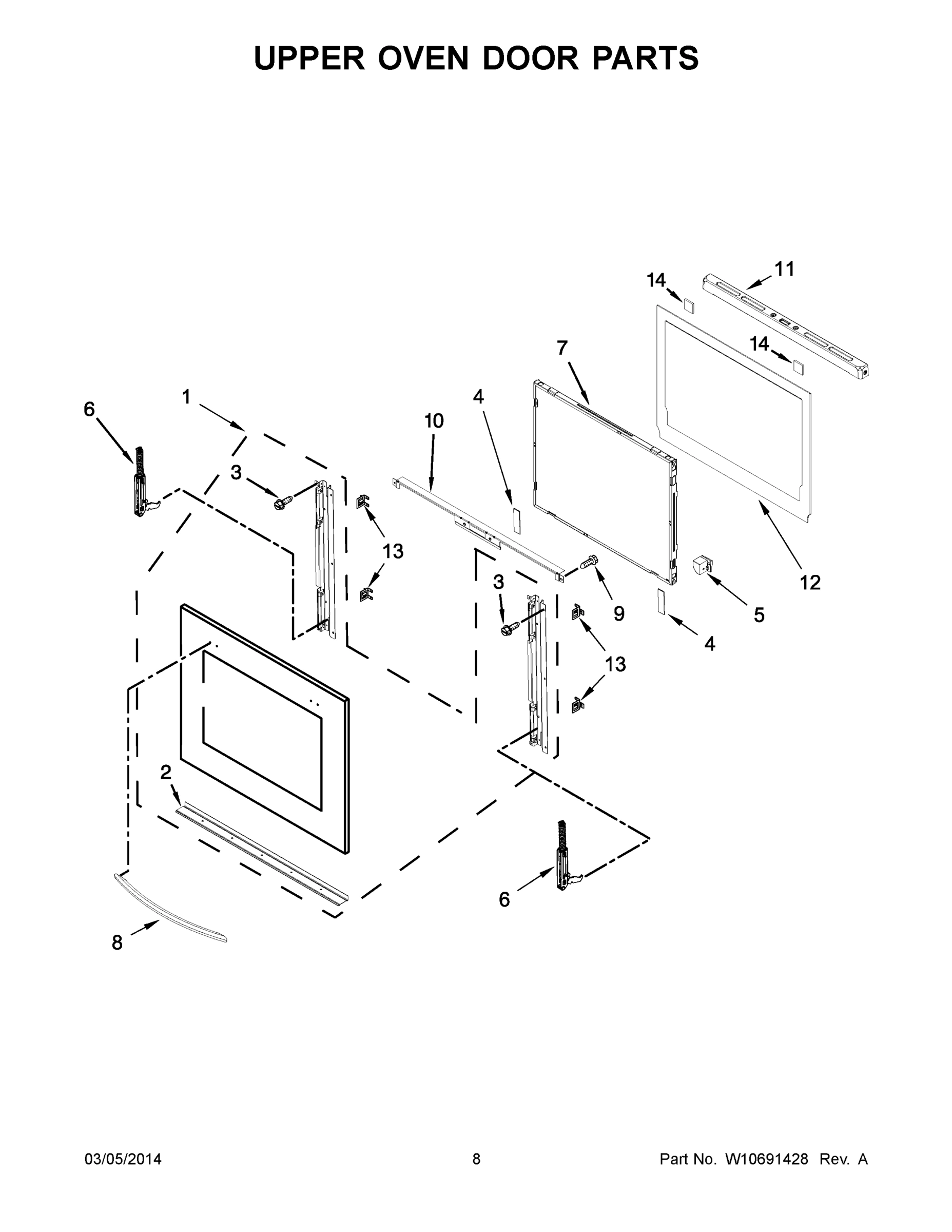 05 - UPPER OVEN DOOR PARTS