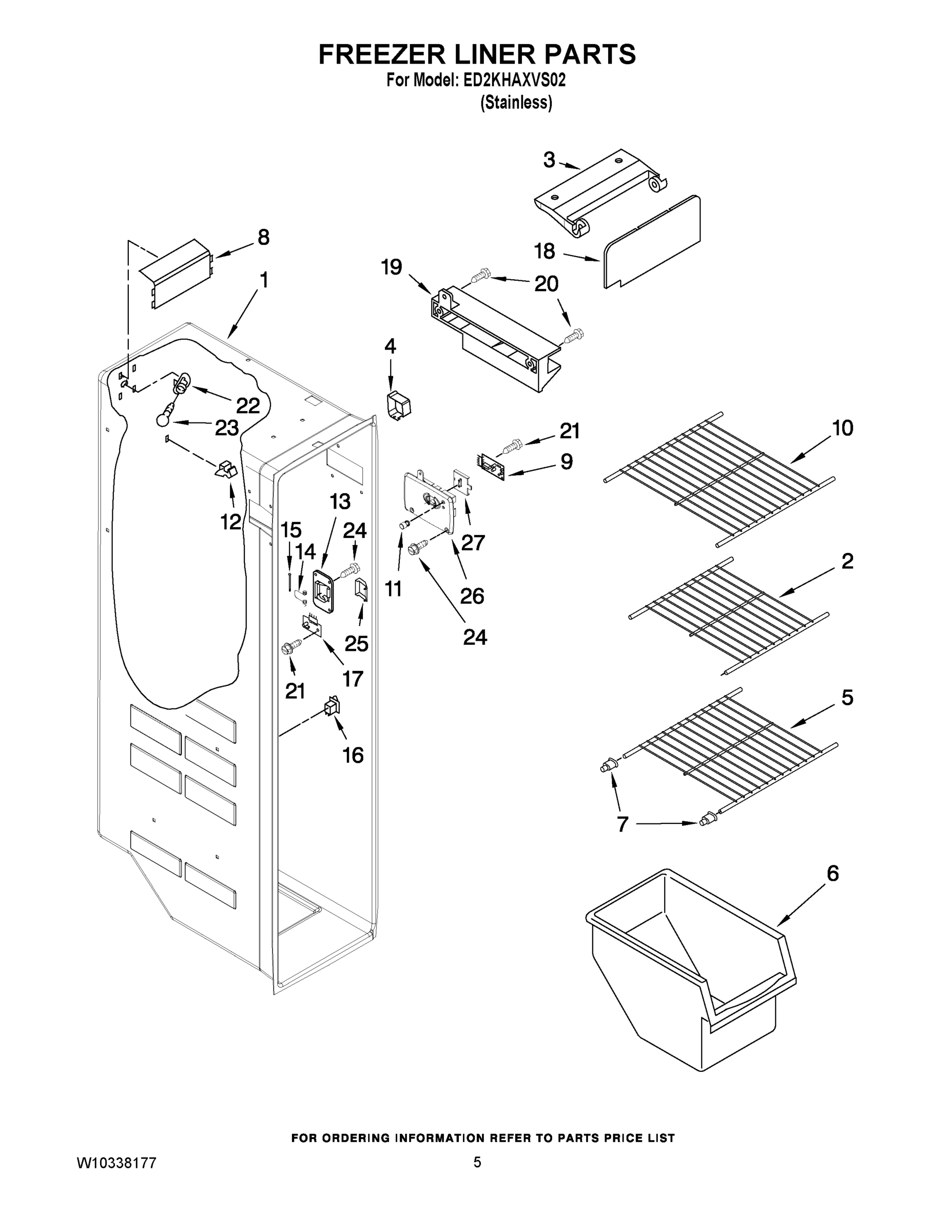 04 - FREEZER LINER PARTS