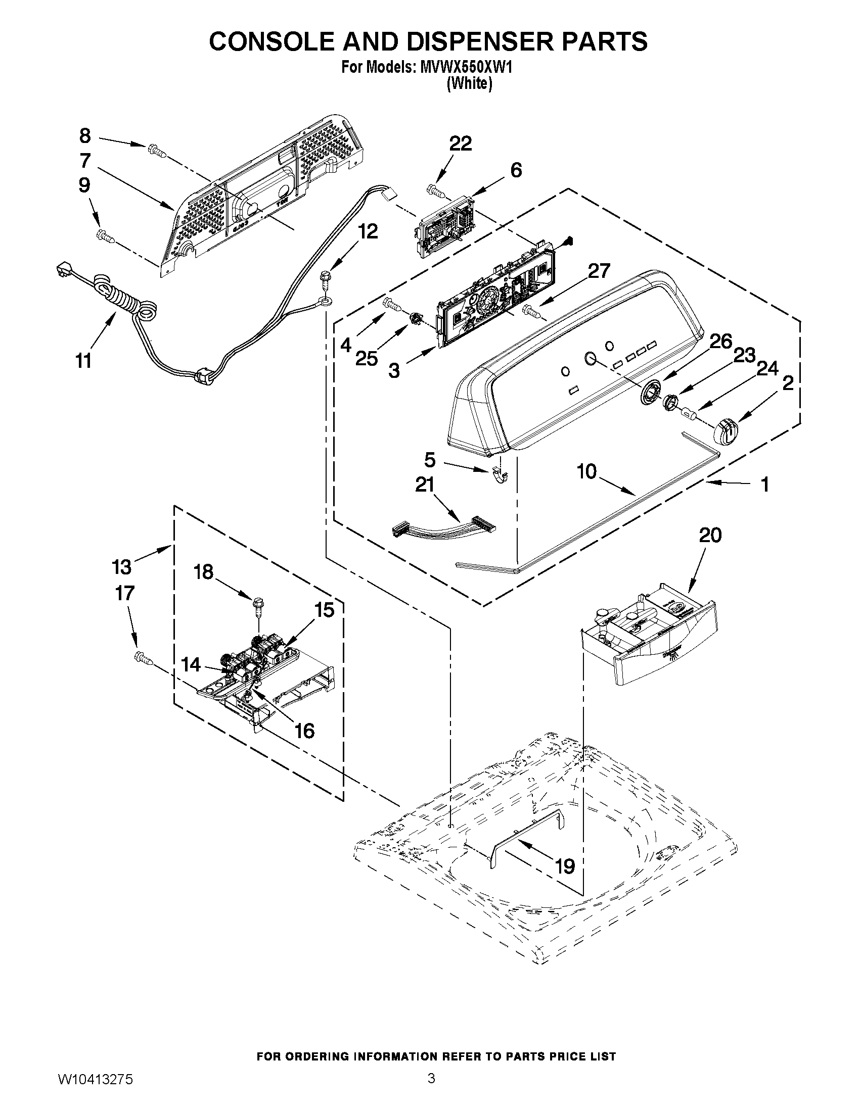 02 - CONSOLE AND DISPENSER PARTS