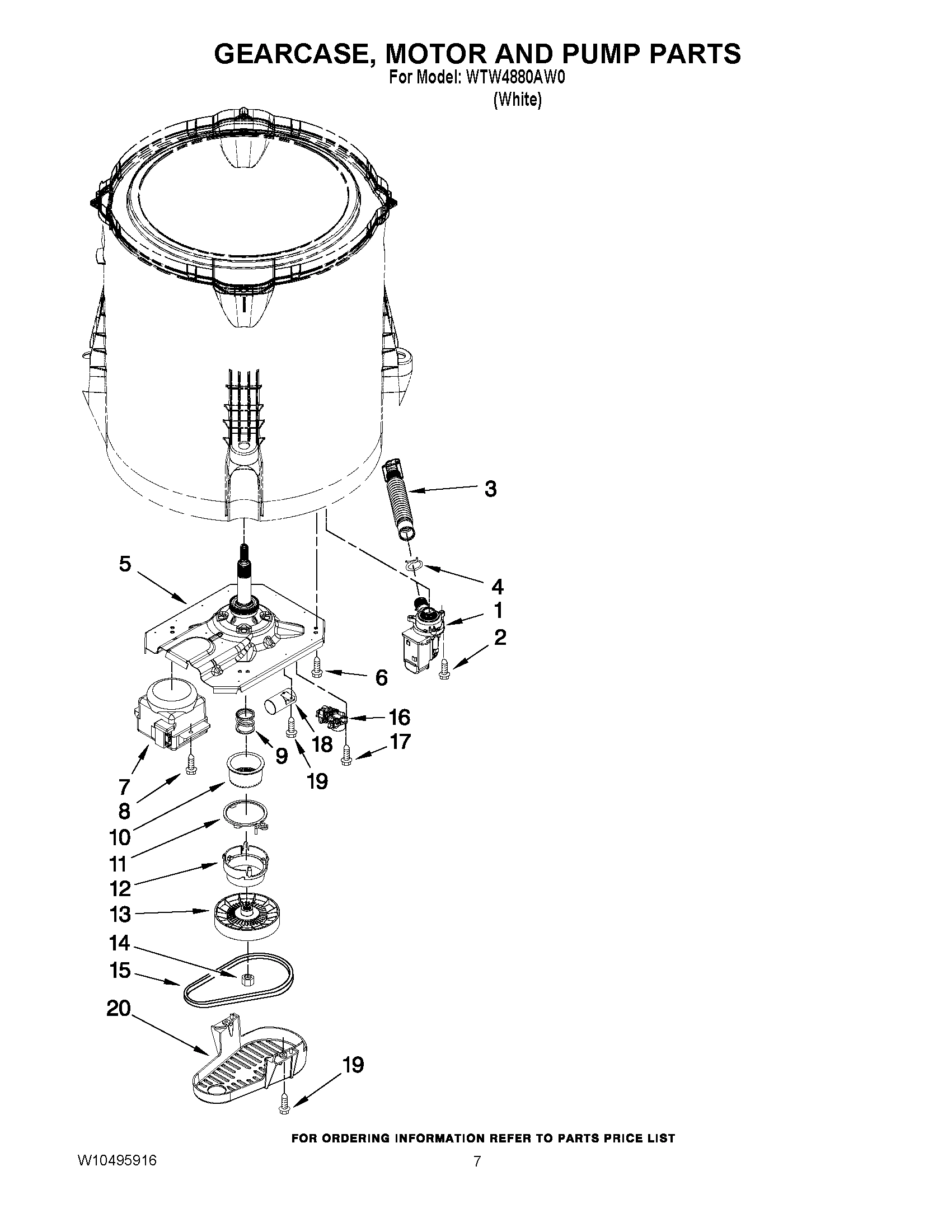 04 - GEARCASE, MOTOR AND PUMP PARTS