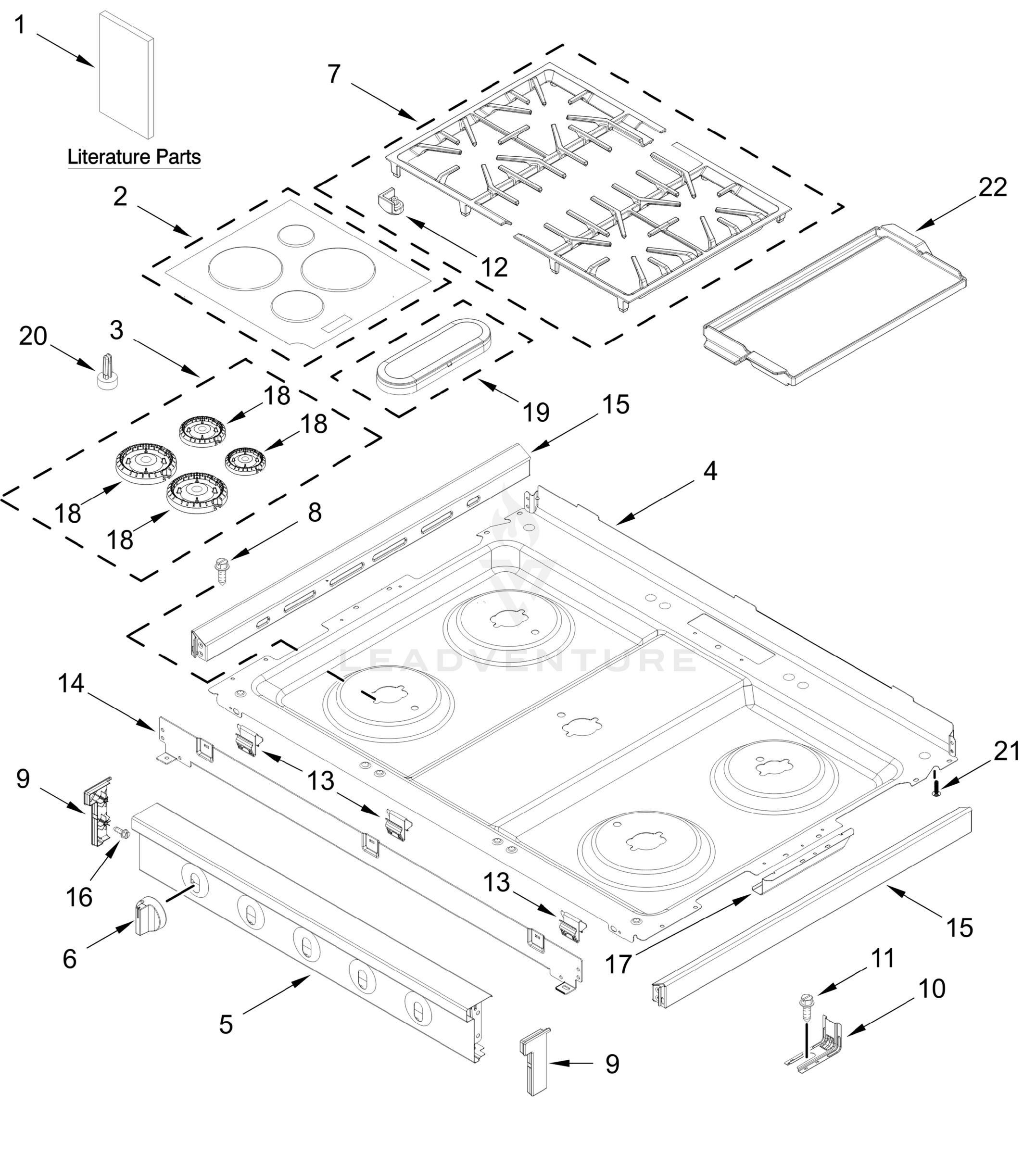 COOKTOP PARTS