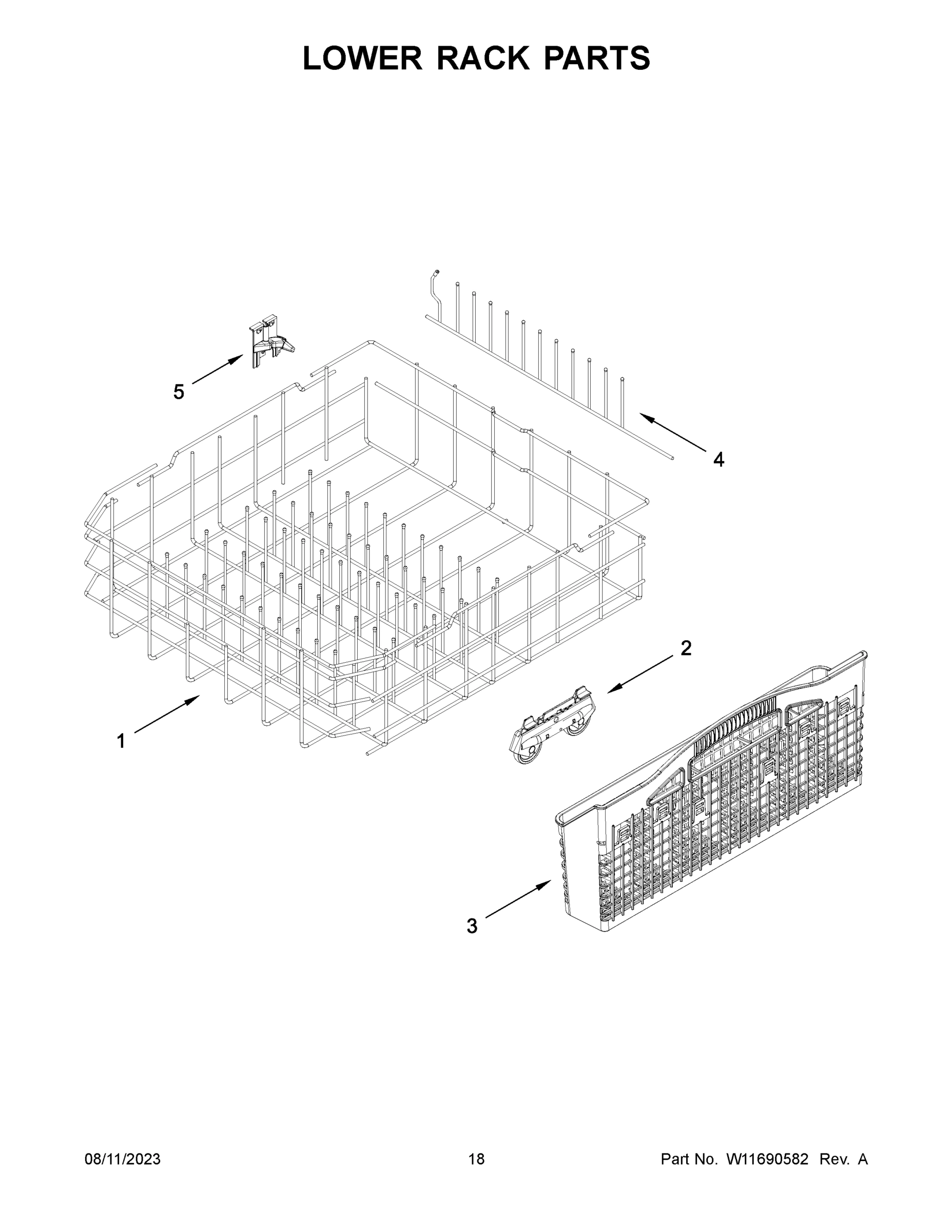 10 - LOWER RACK PARTS