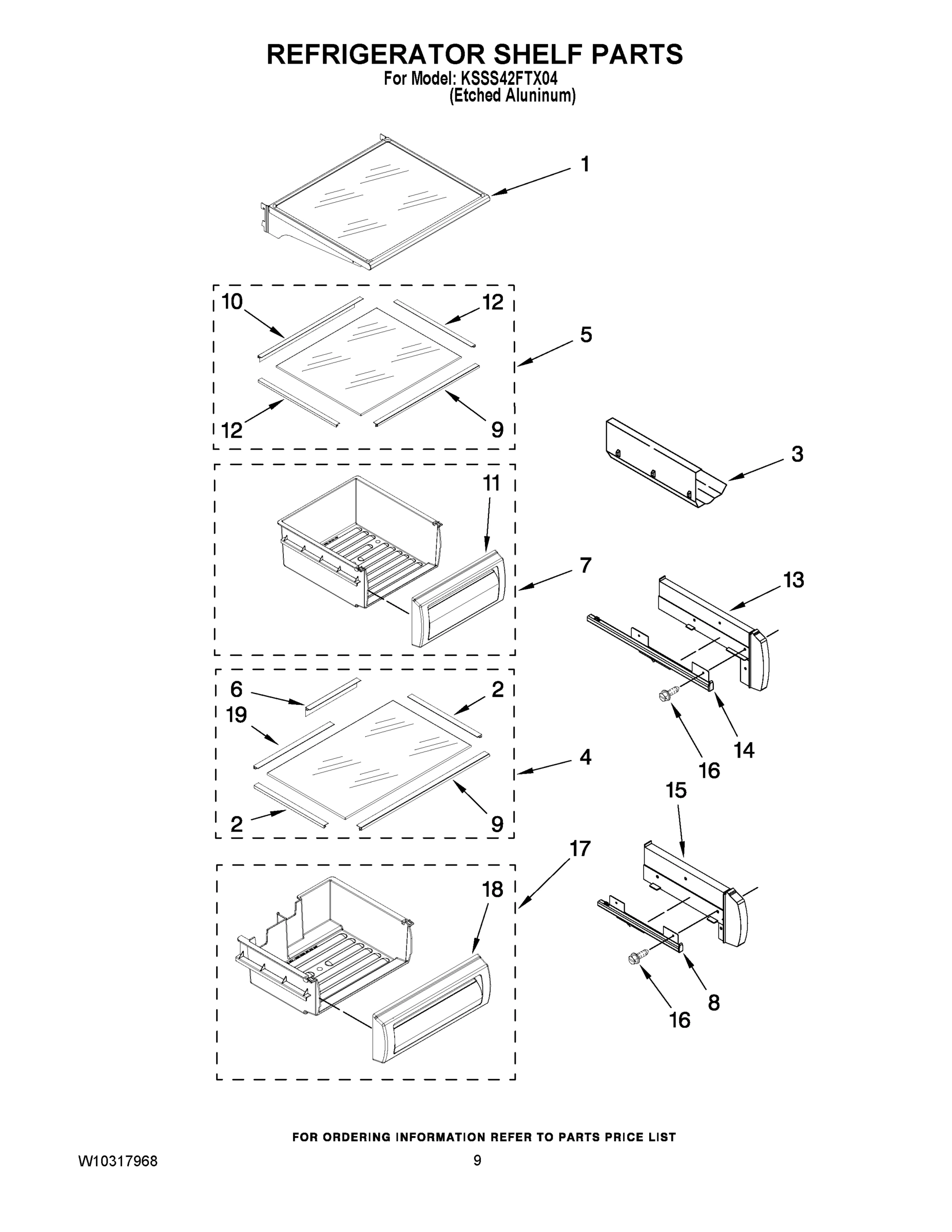 07 - REFRIGERATOR SHELF PARTS