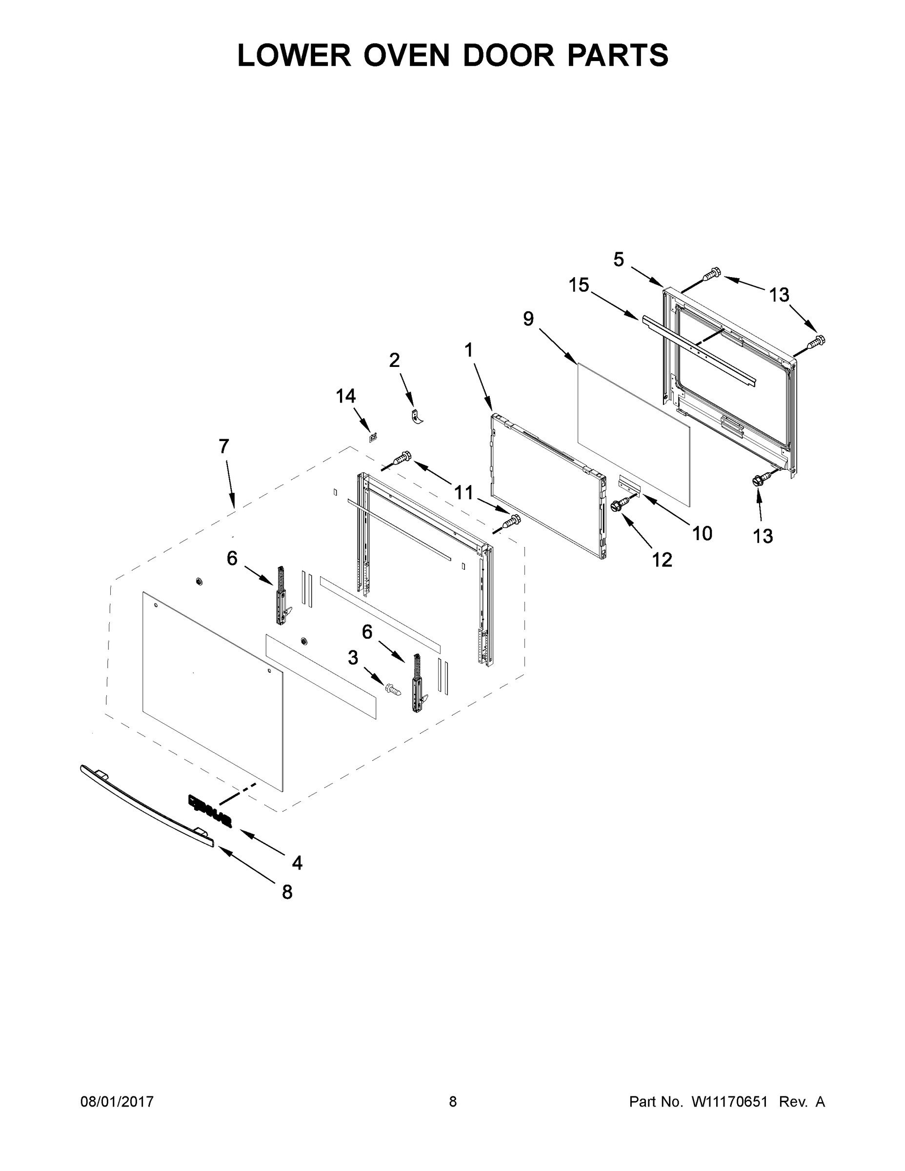 05 - LOWER OVEN DOOR PARTS
