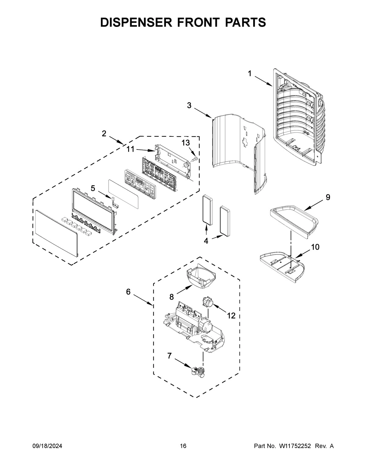 09 - DISPENSER FRONT PARTS