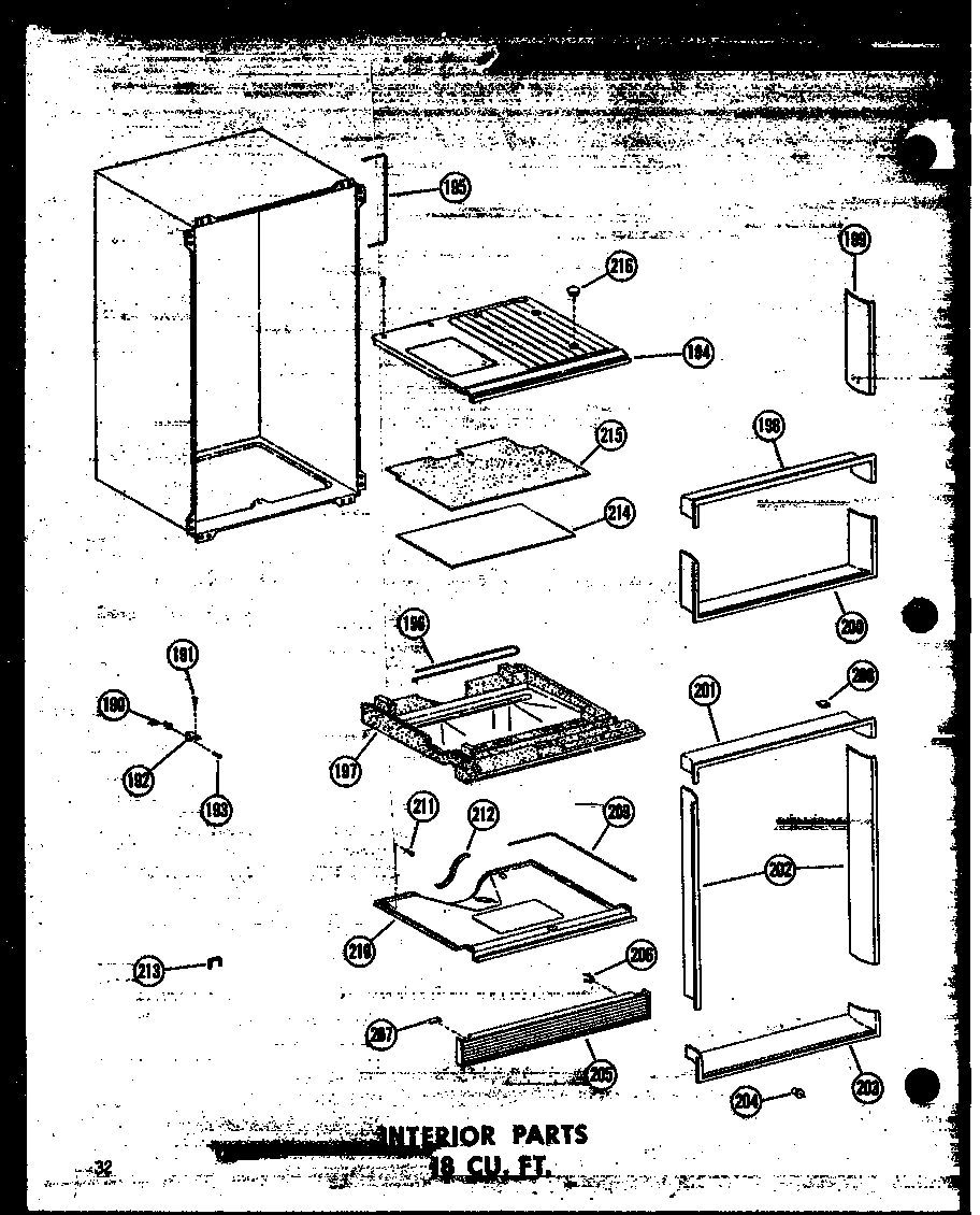 07 - INTERIOR PARTS 18 CU. FT.