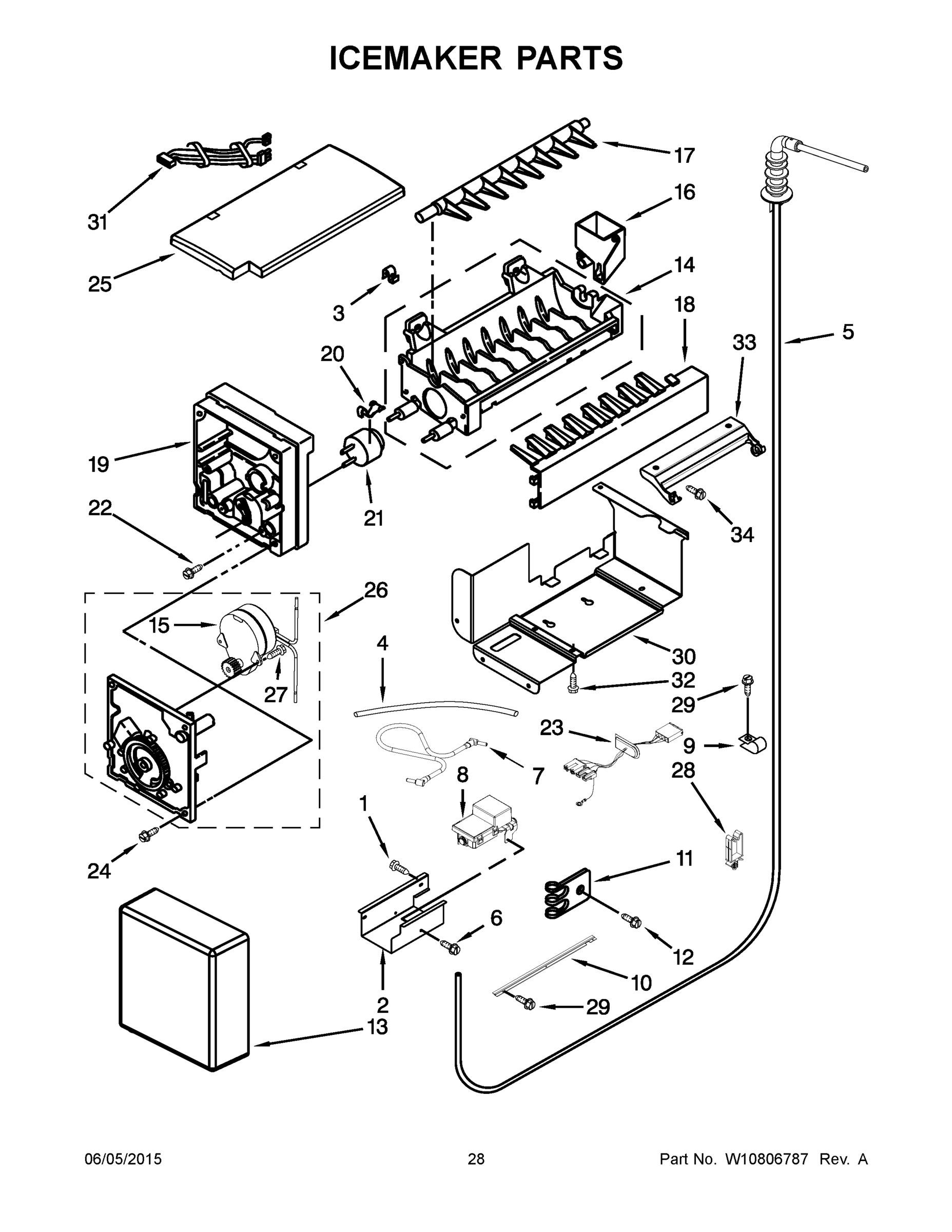15 - ICEMAKER PARTS