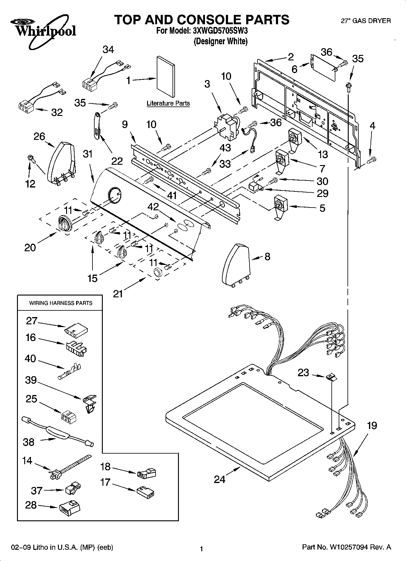 01 - TOP AND CONSOLE PARTS