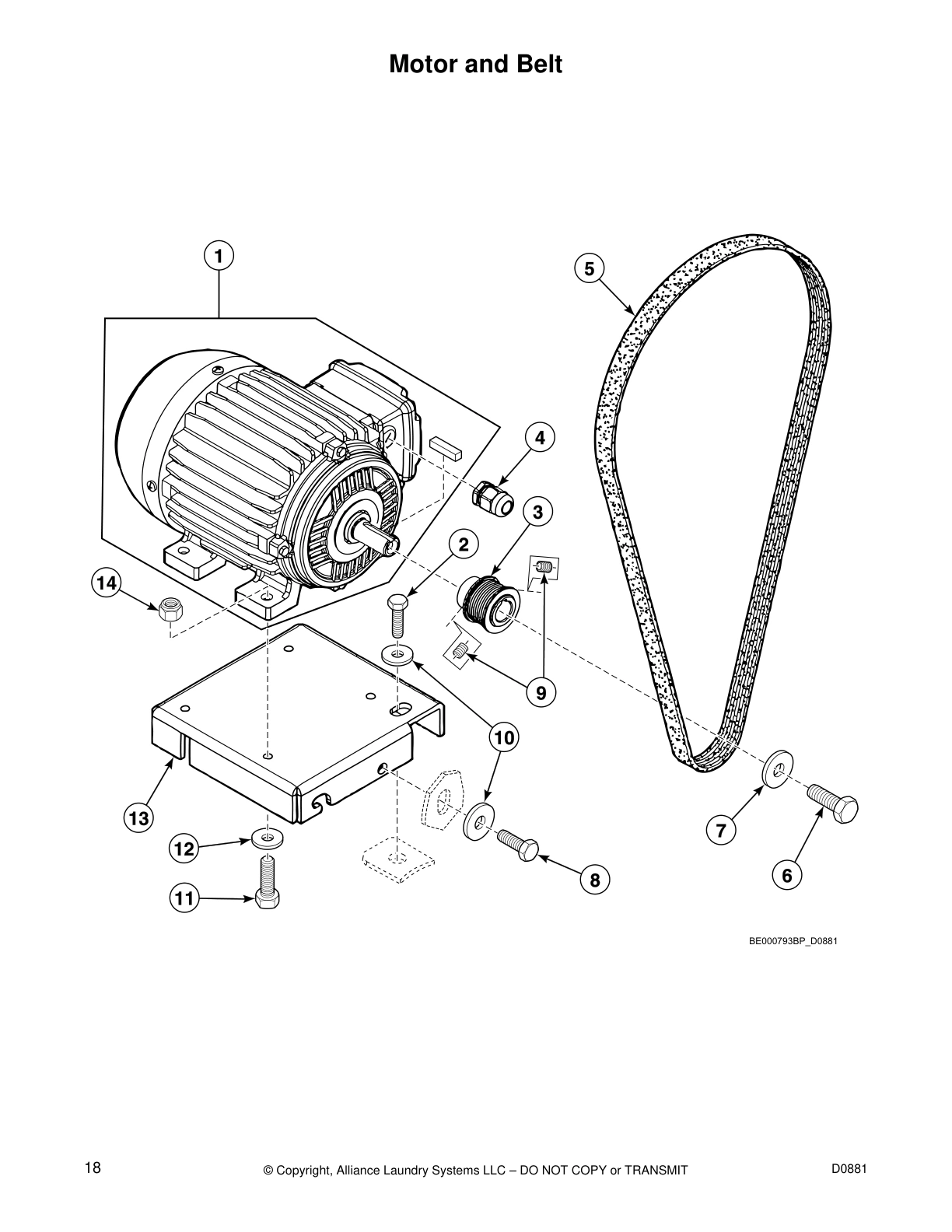 Motor and Belt