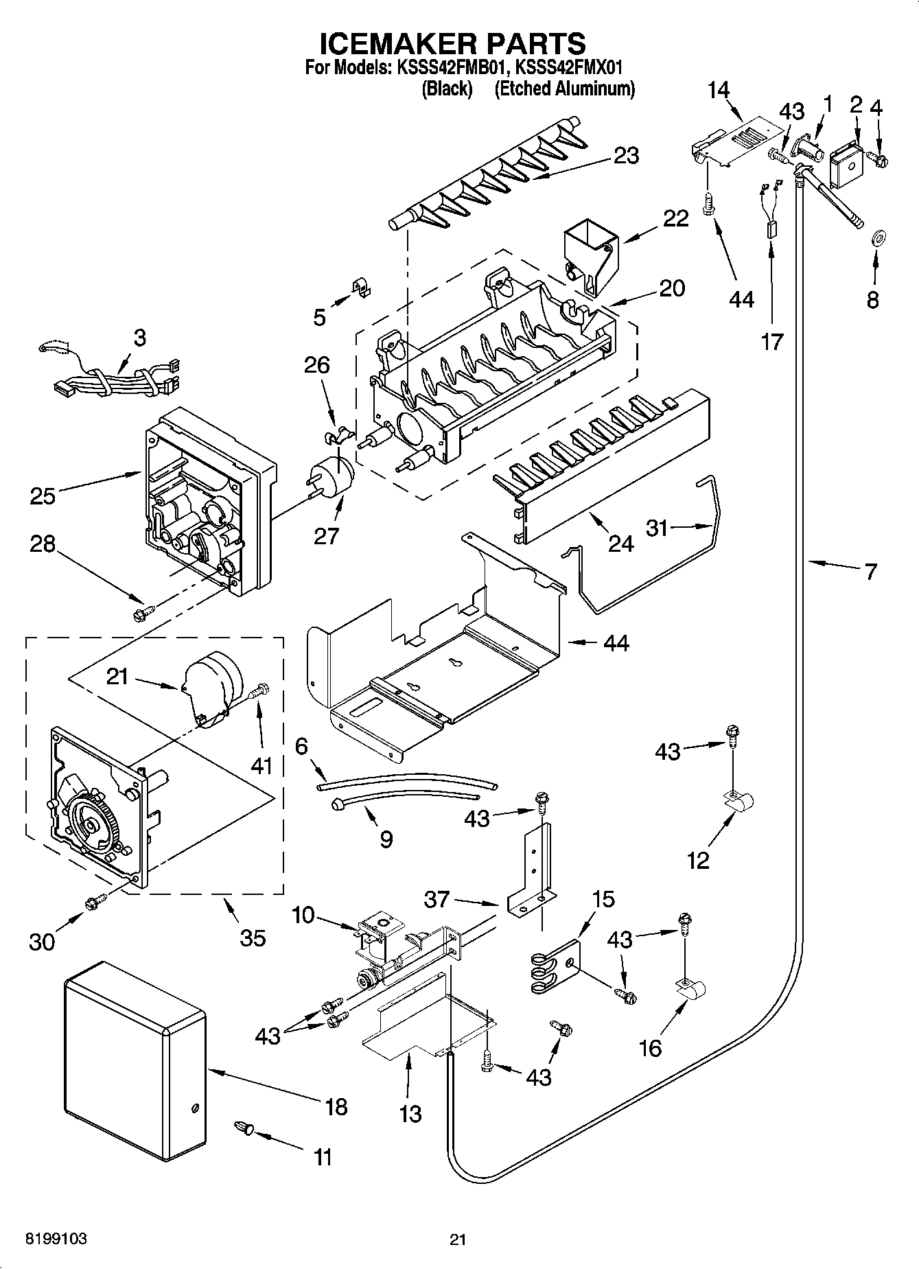 13 - ICEMAKER PARTS