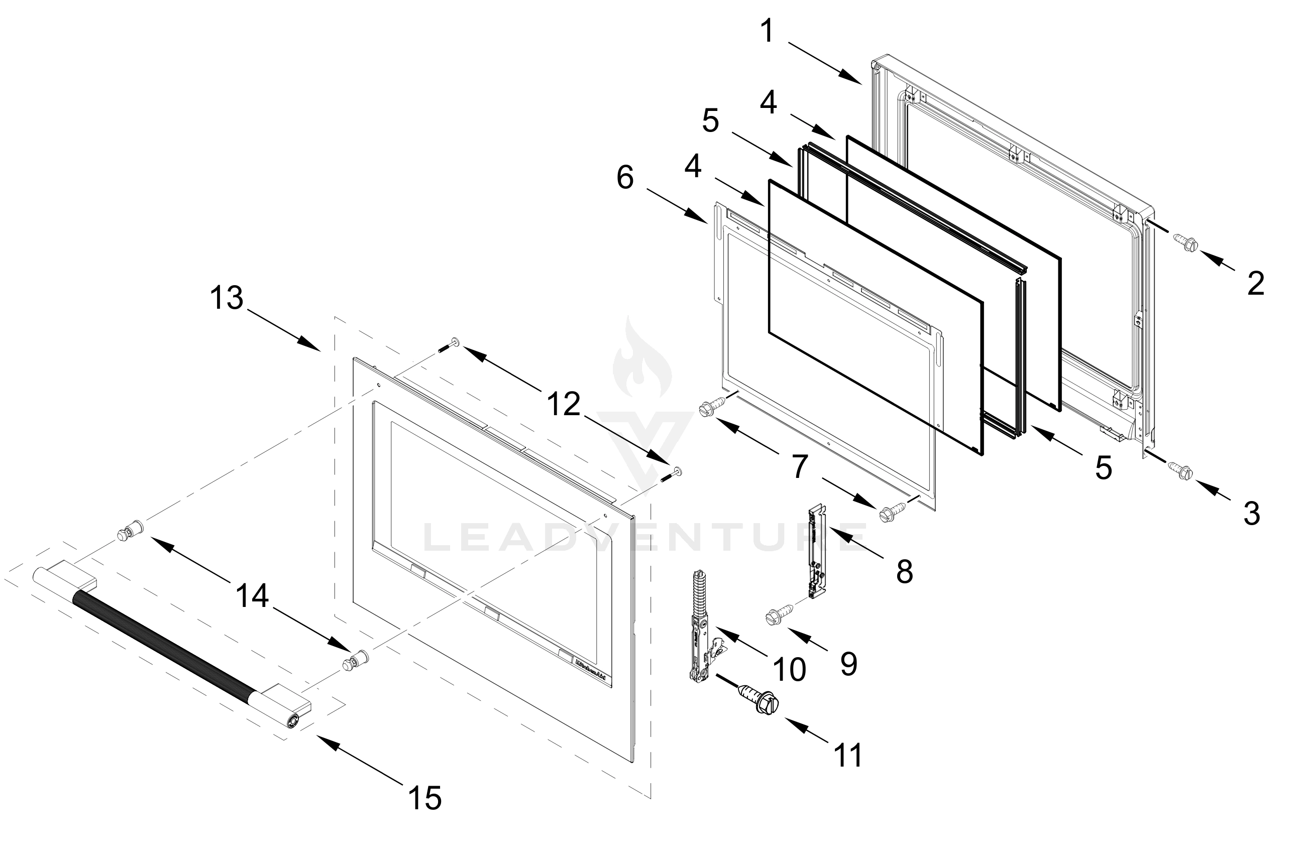 OVEN DOOR PARTS