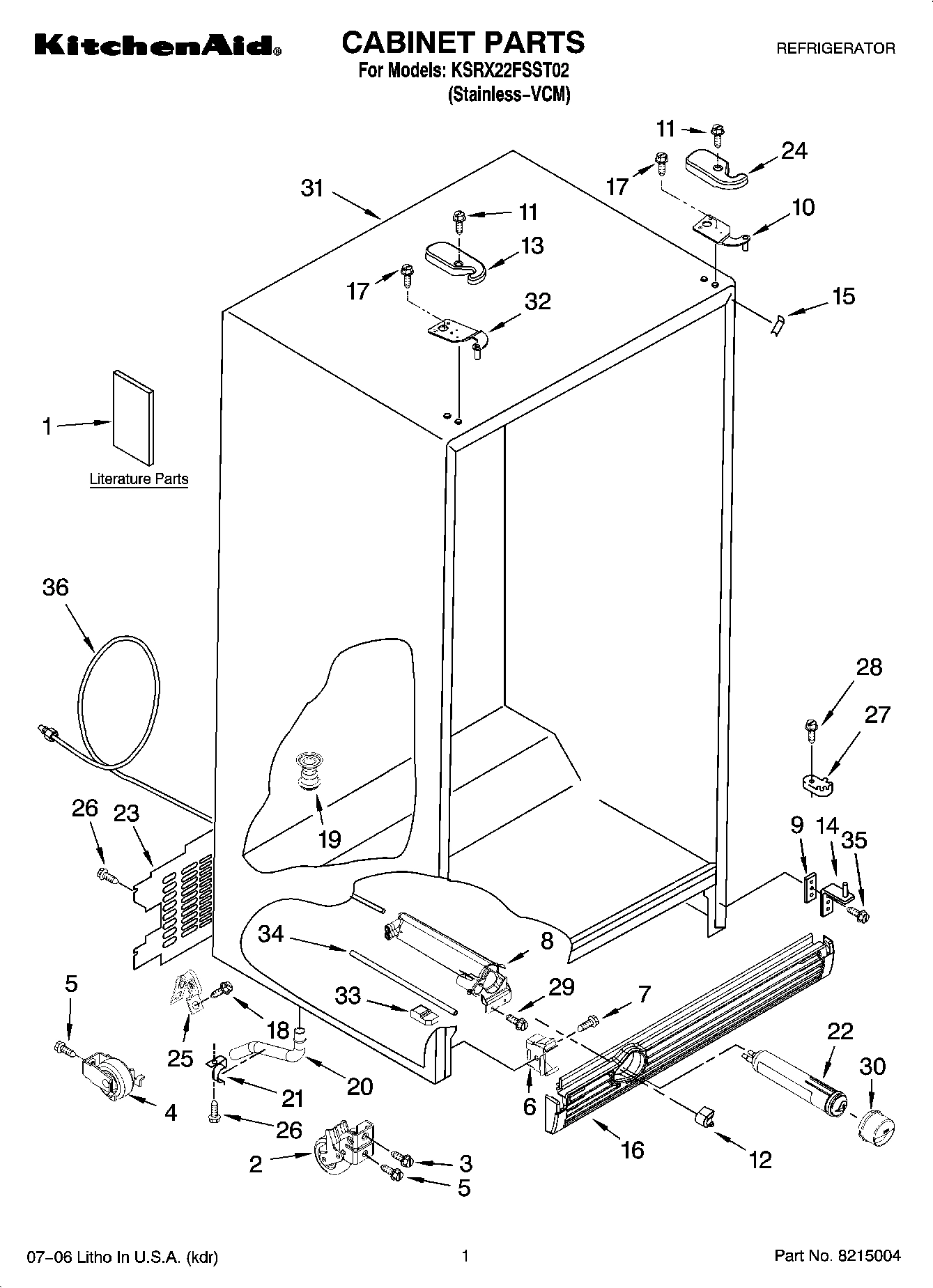 01 - CABINET PARTS