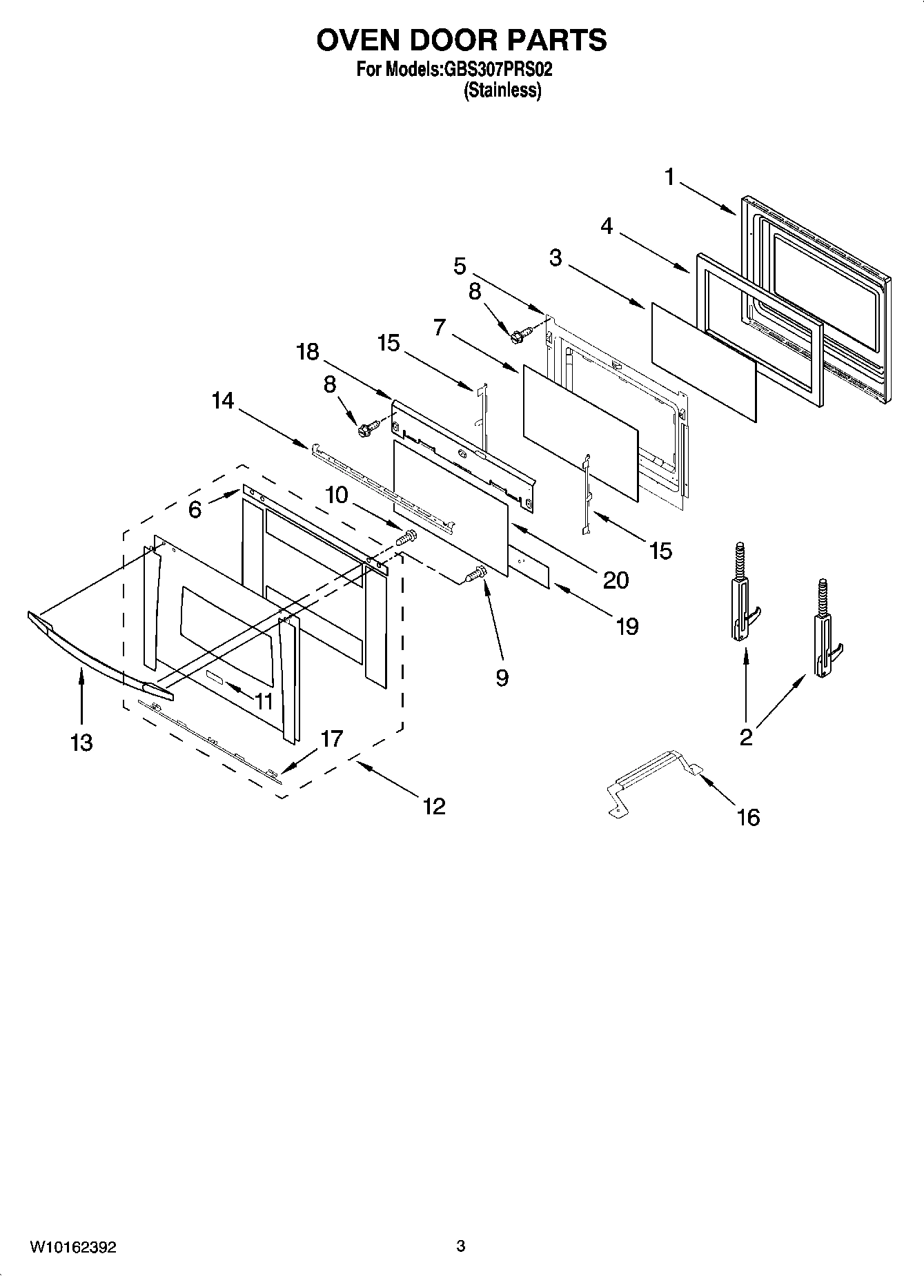 02 - OVEN DOOR PARTS