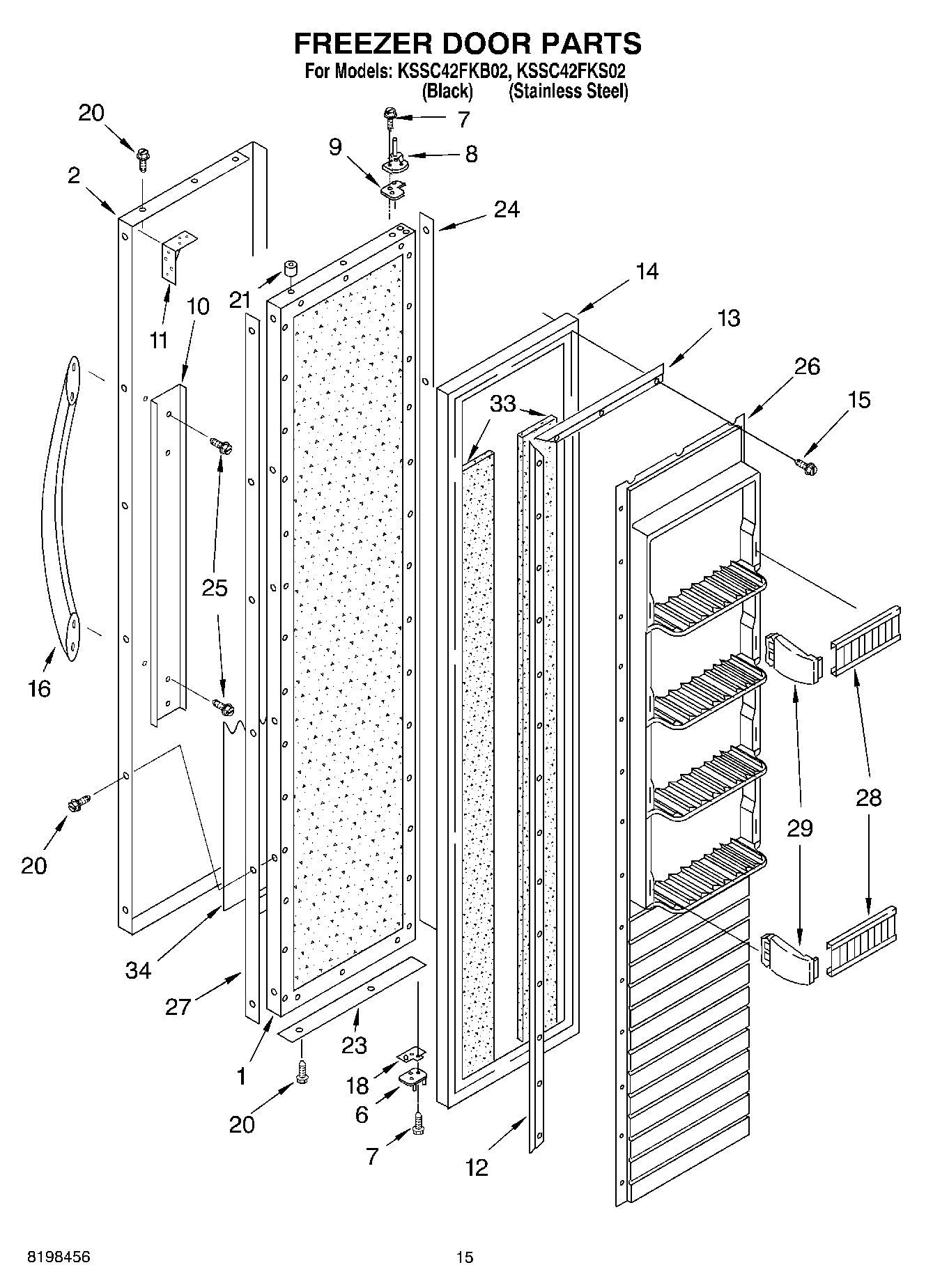 10 - FREEZER DOOR PARTS