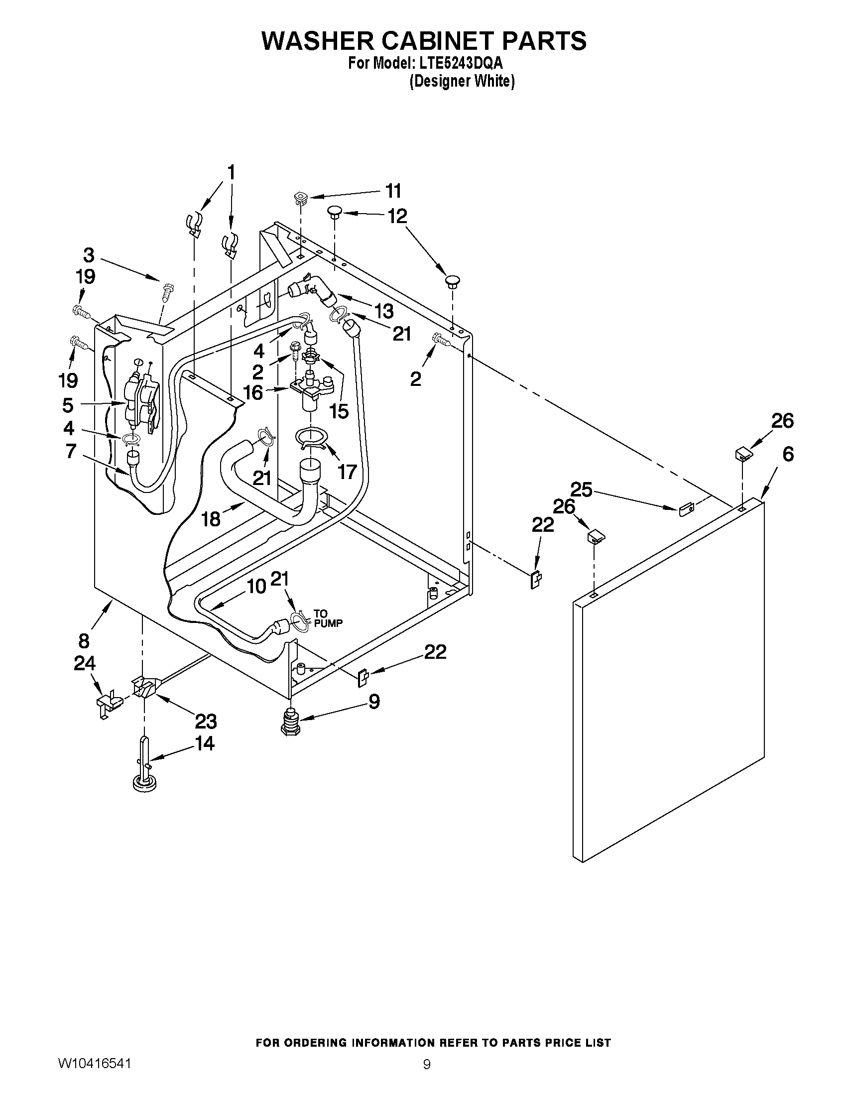 07 - WASHER CABINET PARTS