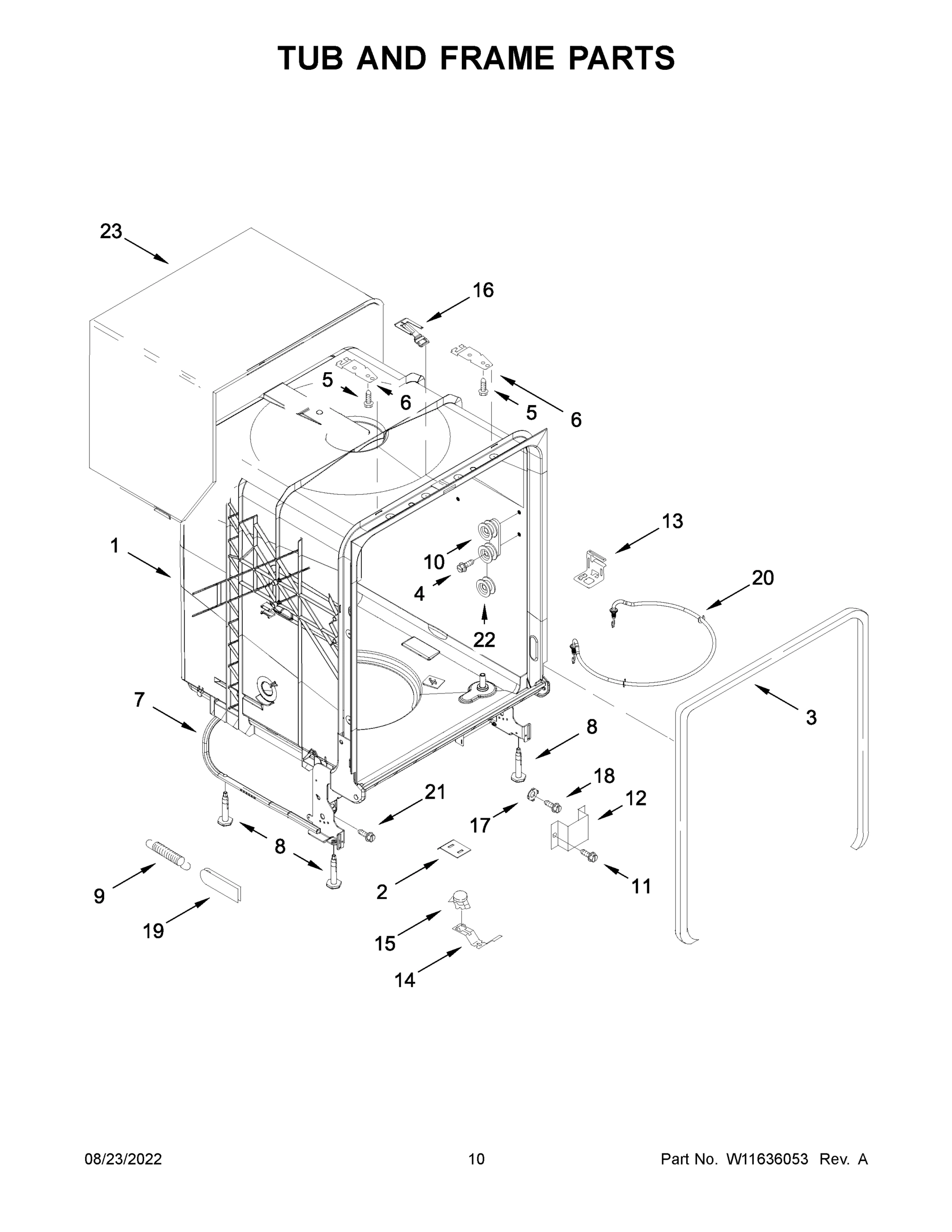 06 - TUB AND FRAME PARTS
