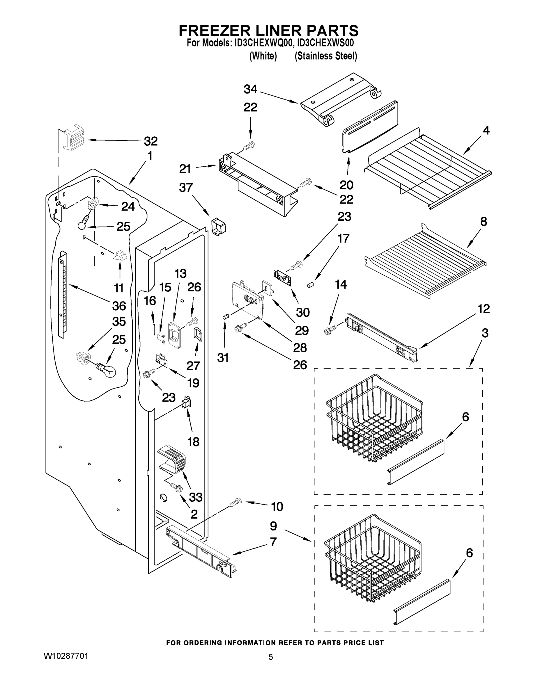 04 - FREEZER LINER PARTS